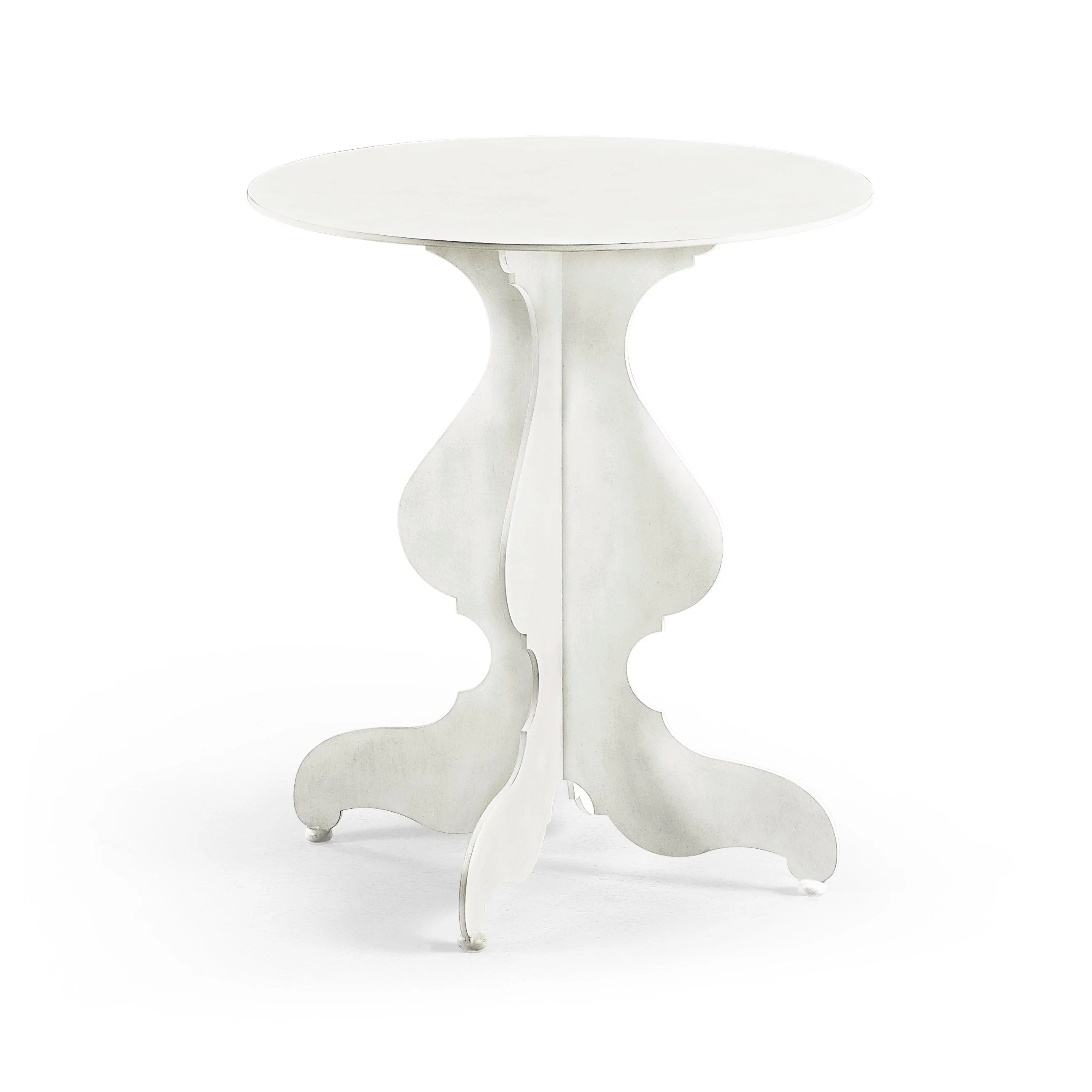 White Asperitas Spot Table in Chalk White - Remutear