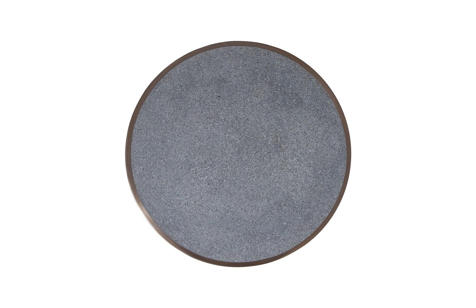 Kono Side Table, Resin, Bronze Finish, Concrete Composite Top - Remutear