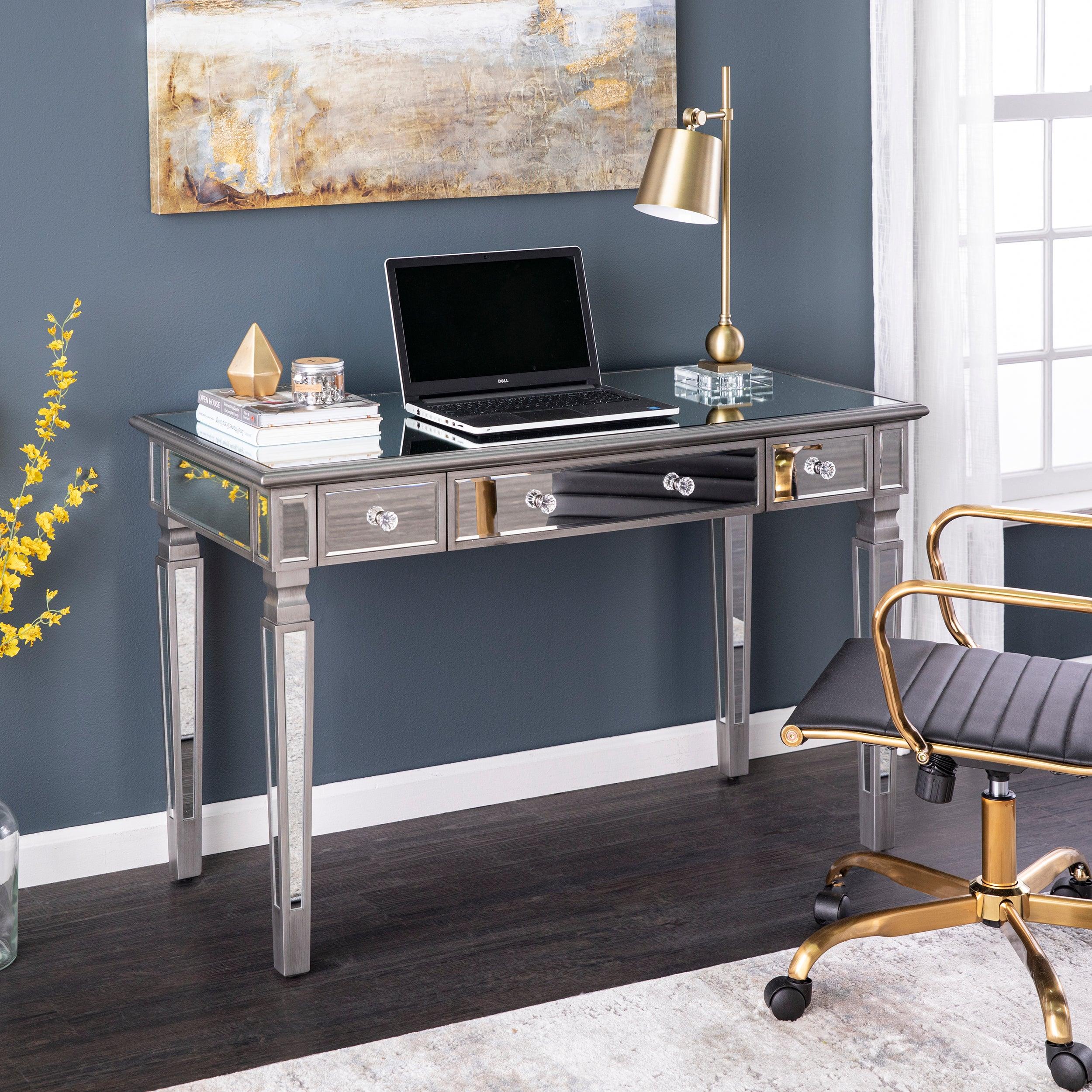 Wedlyn Mirrored Writing Desk - Remutear