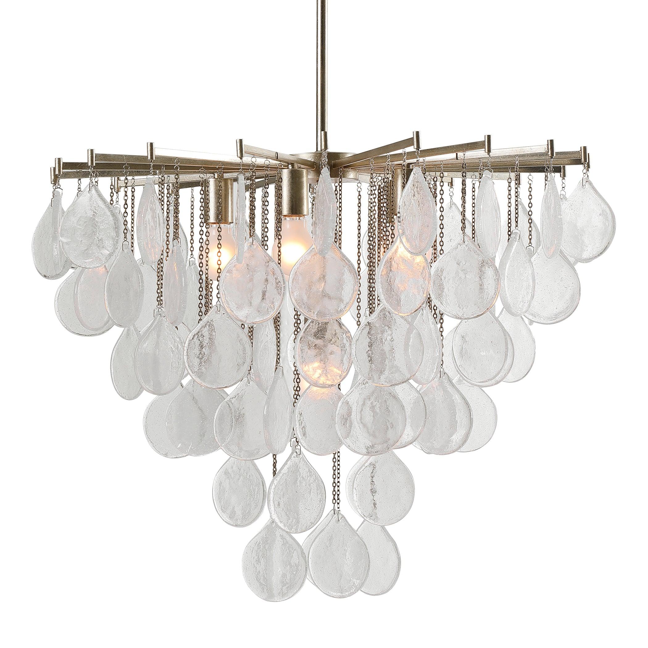 GOCCIA 6 LIGHT TEAR DROP GLASS PENDANT - Remutear