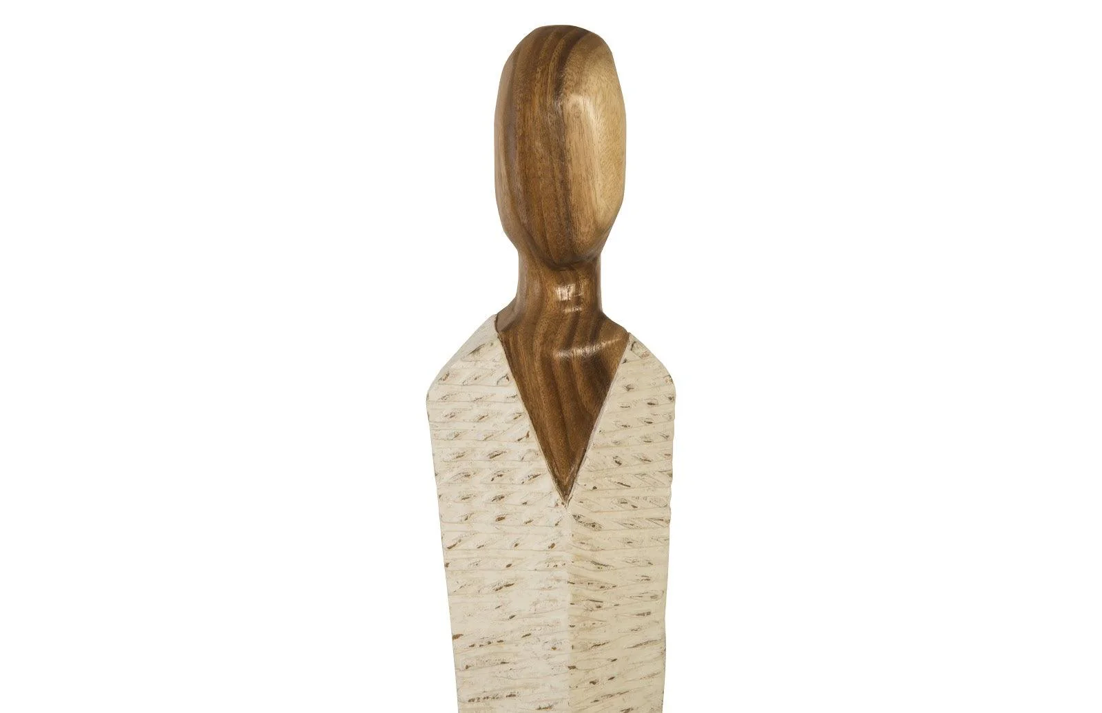Vested Female Sculpture, Medium, Chamcha, Natural, White, Gold - Remutear