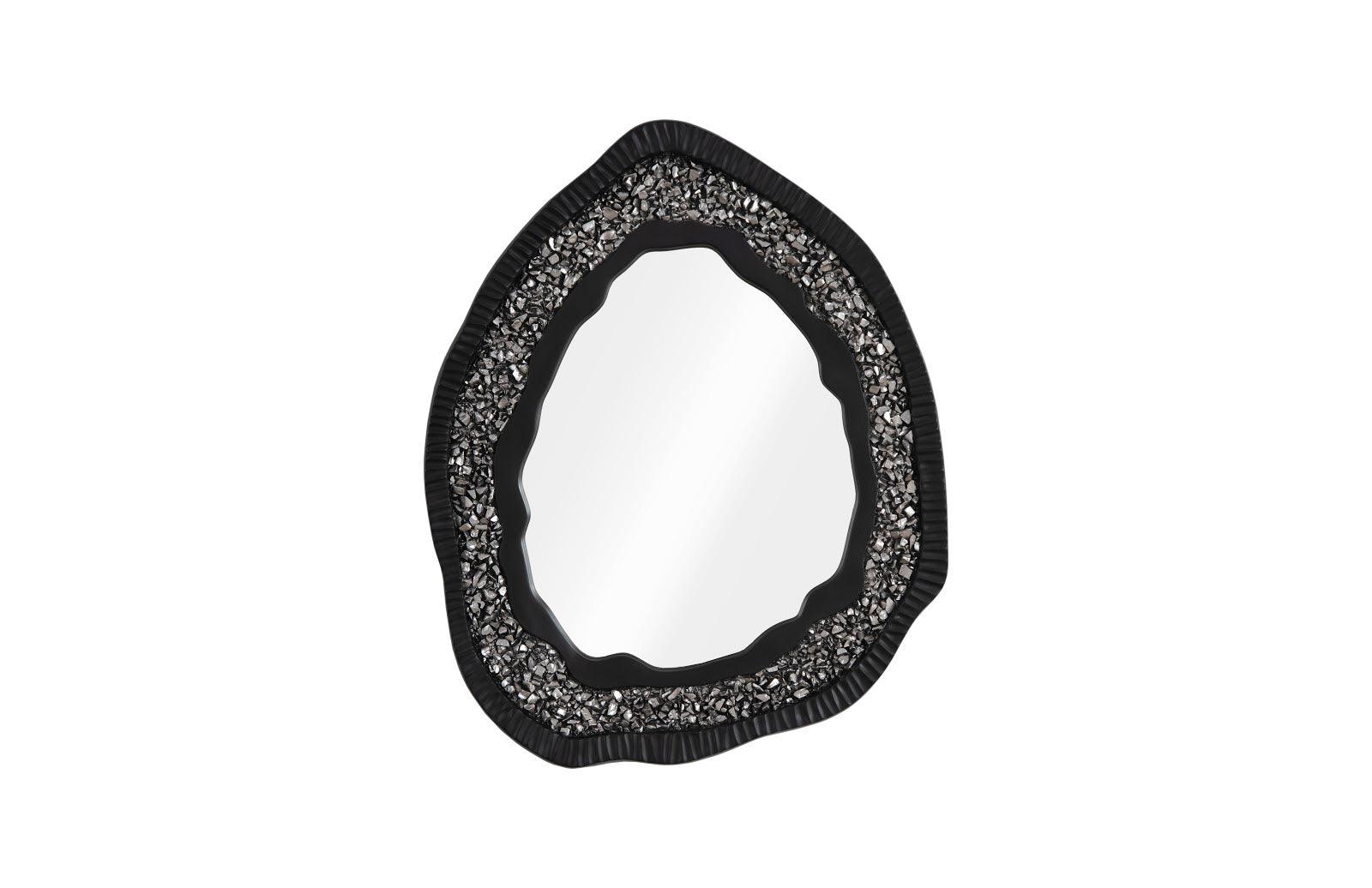 Geode Mirror, Black And Silver, Matte - Remutear
