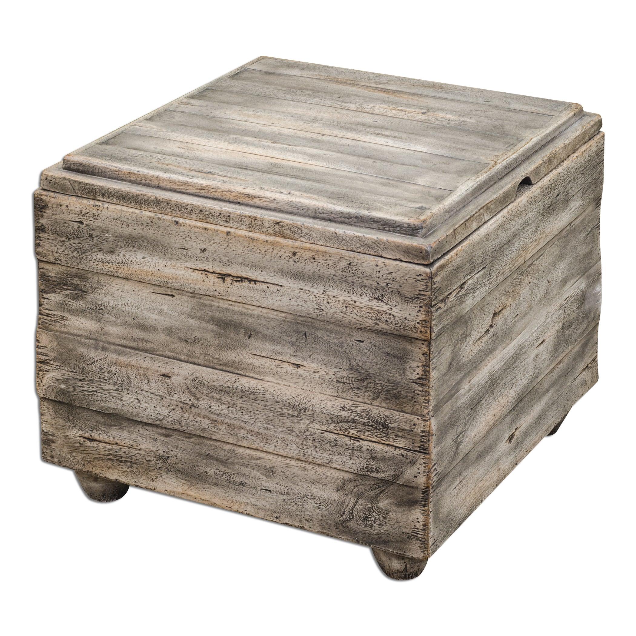 Avner Wooden Cube Table - Remutear
