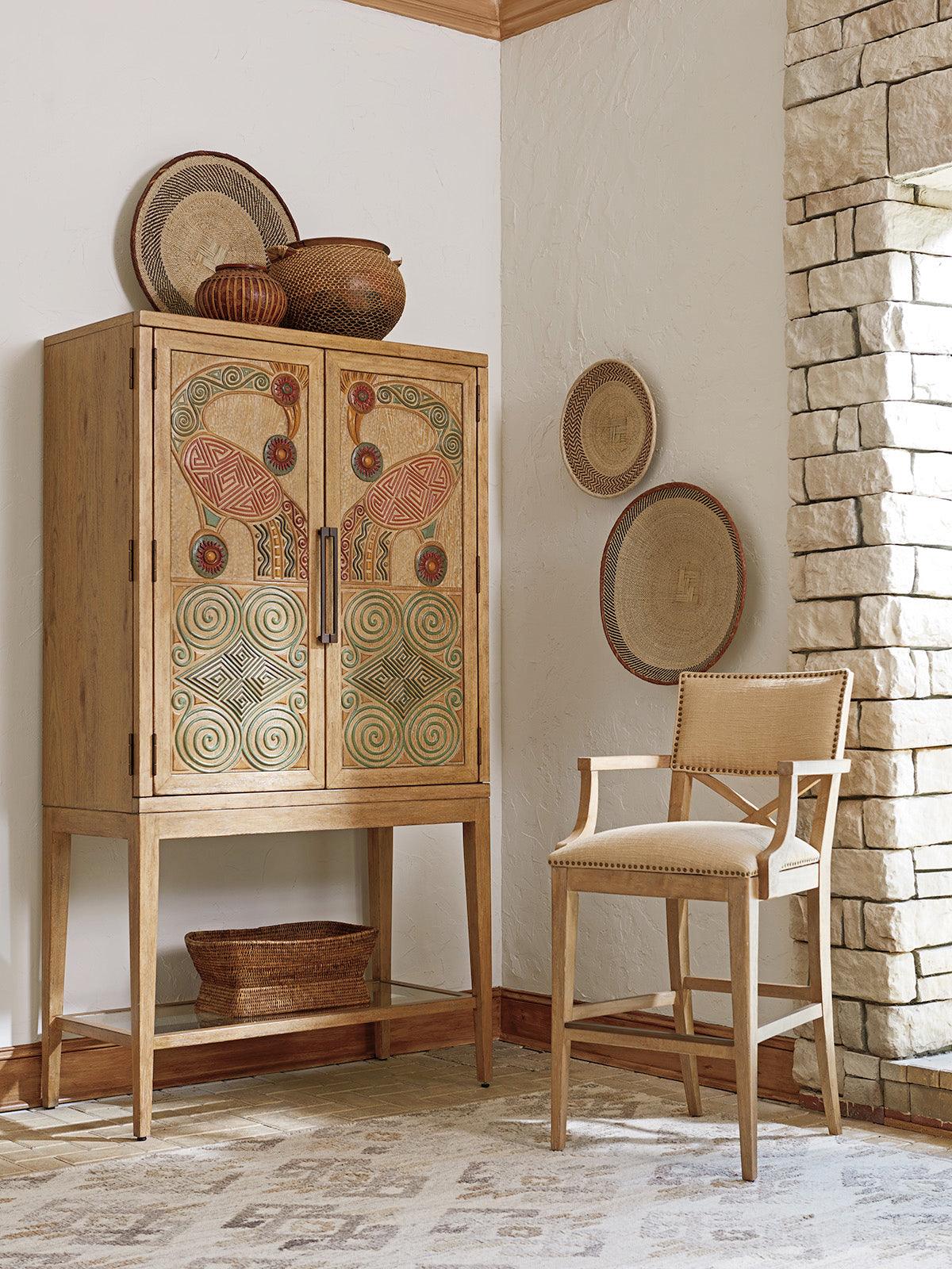 Los Altos Cameroon Bar Cabinet - Remutear