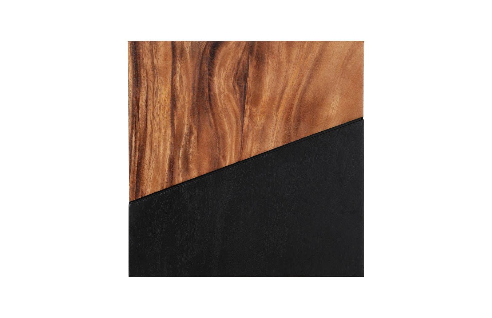 Right Geometry Wood Wall Tiles, Chamcha Wood, Natural, Black - Remutear