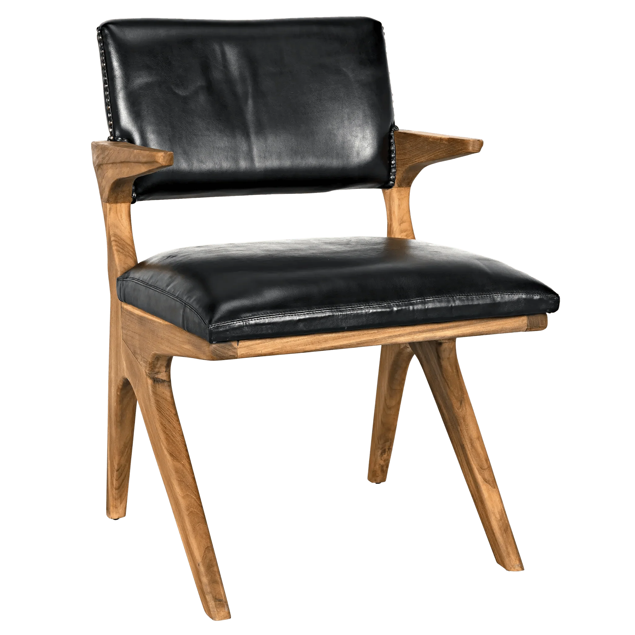 Dolores Chair, Teak with Leather - Remutear