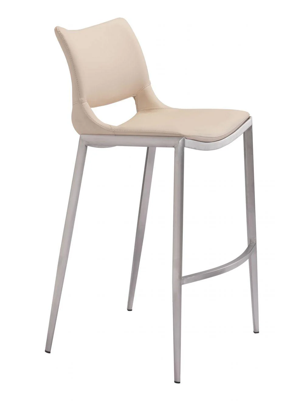 Ace Bar Chair (Set of 2) Light Pink & Silver - Remutear