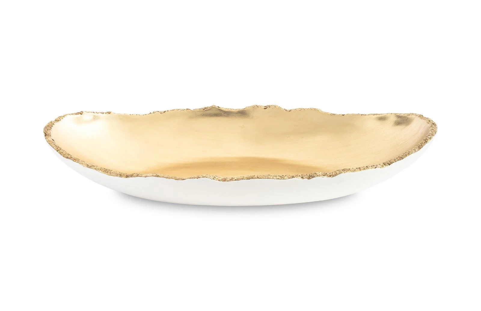 Broken Egg Bowl, White and Gold Leaf, Extra Large - Remutear