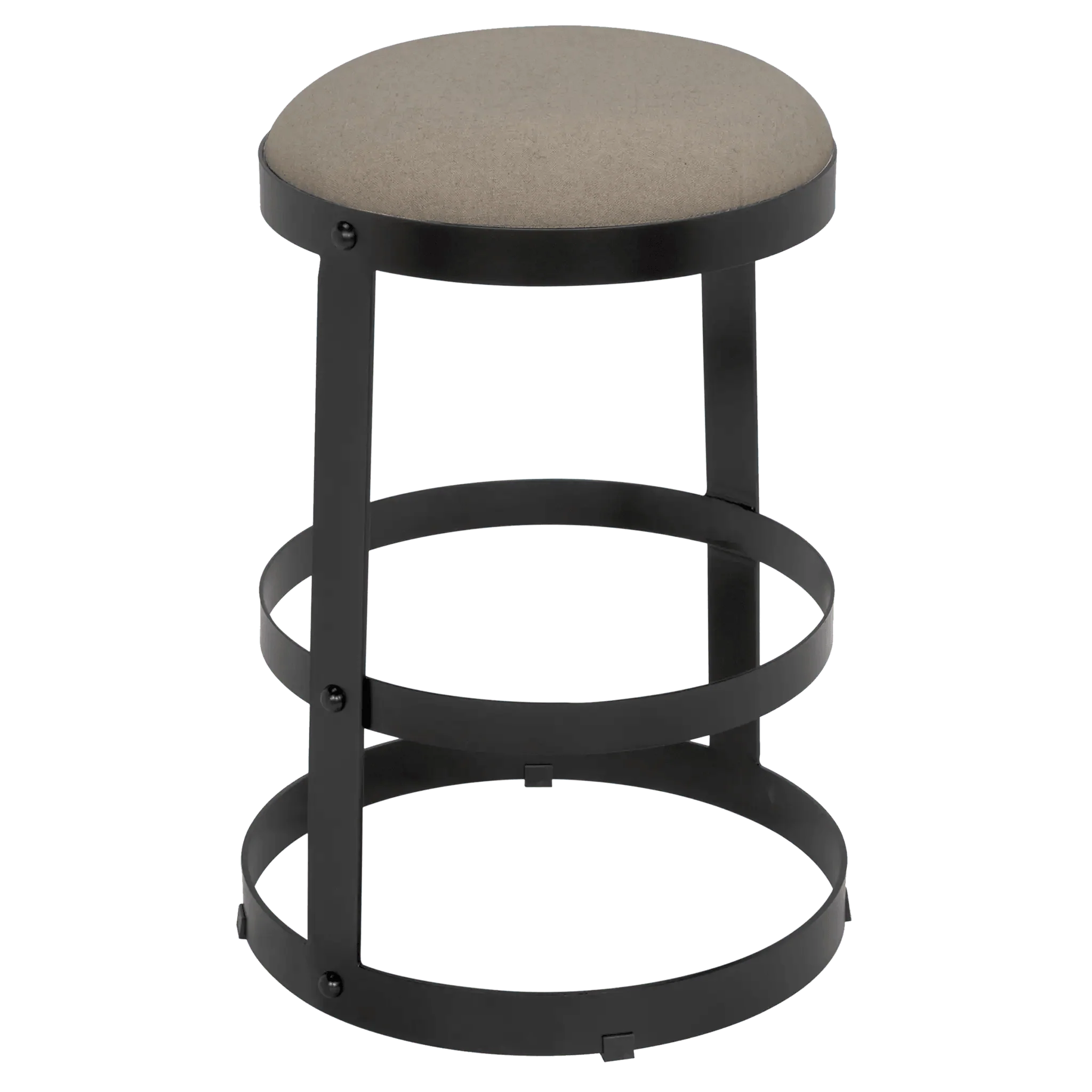 Dior Counter Stool, Black Steel - Remutear