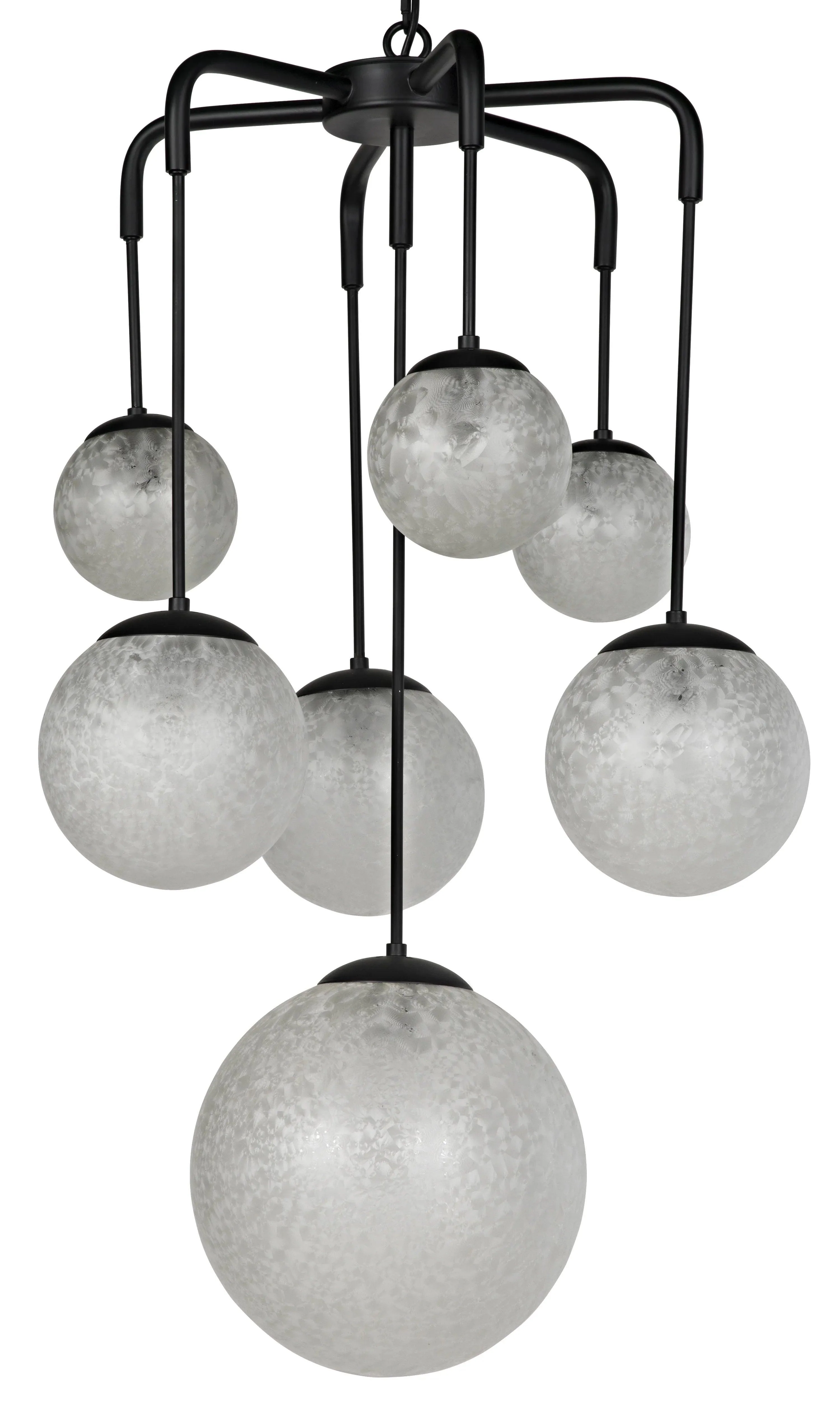 Artemis Chandelier, Steel with Black Finish - Remutear