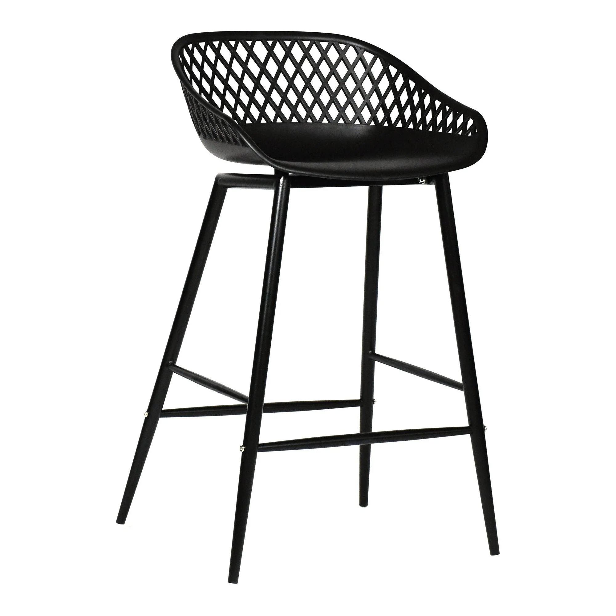 Piazza Outdoor Counter Stool Black - Set Of Two - Remutear