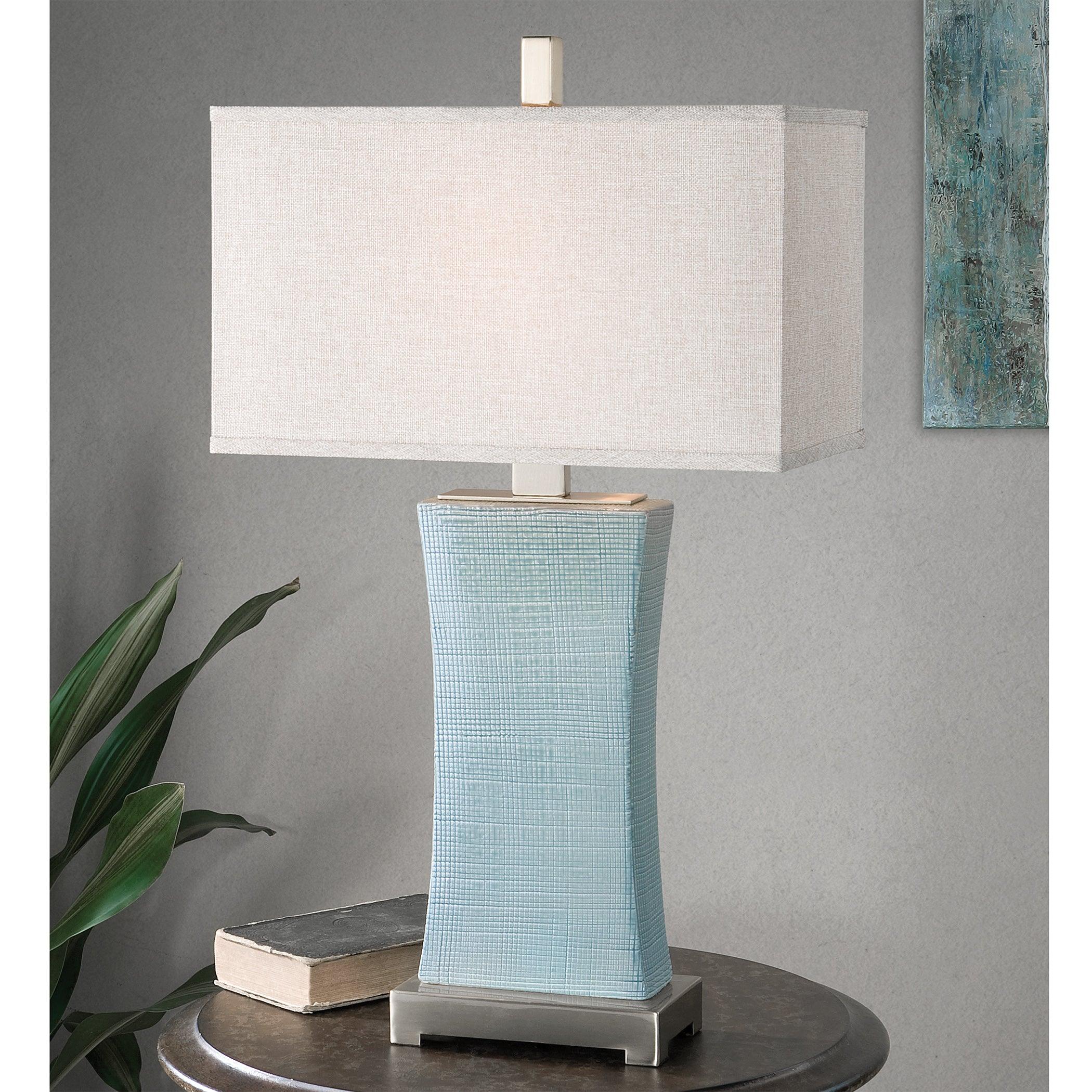 CANTARANA BLUE GRAY TABLE LAMP - Remutear