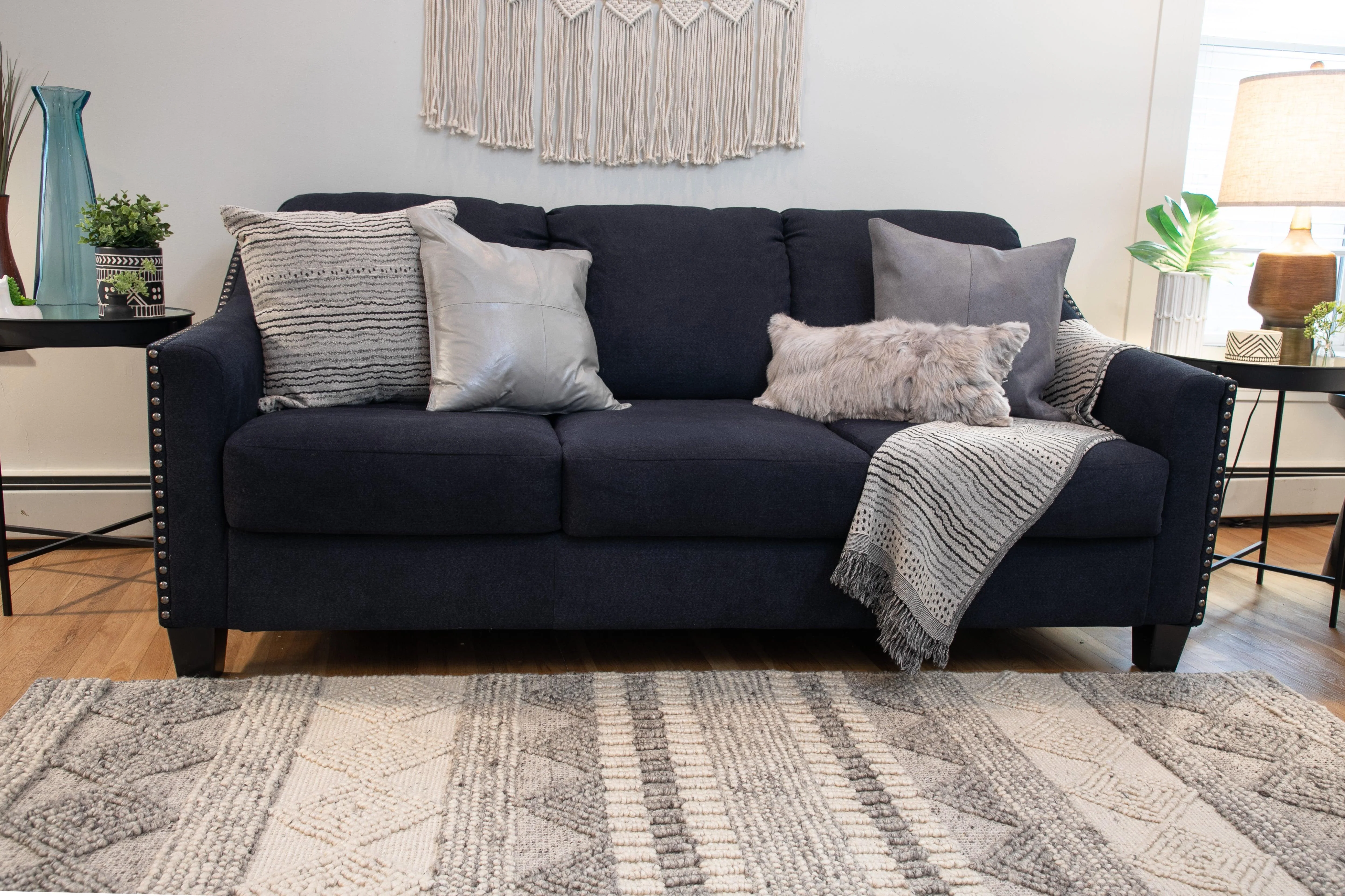 Metallic Leather Square Cushion - Remutear