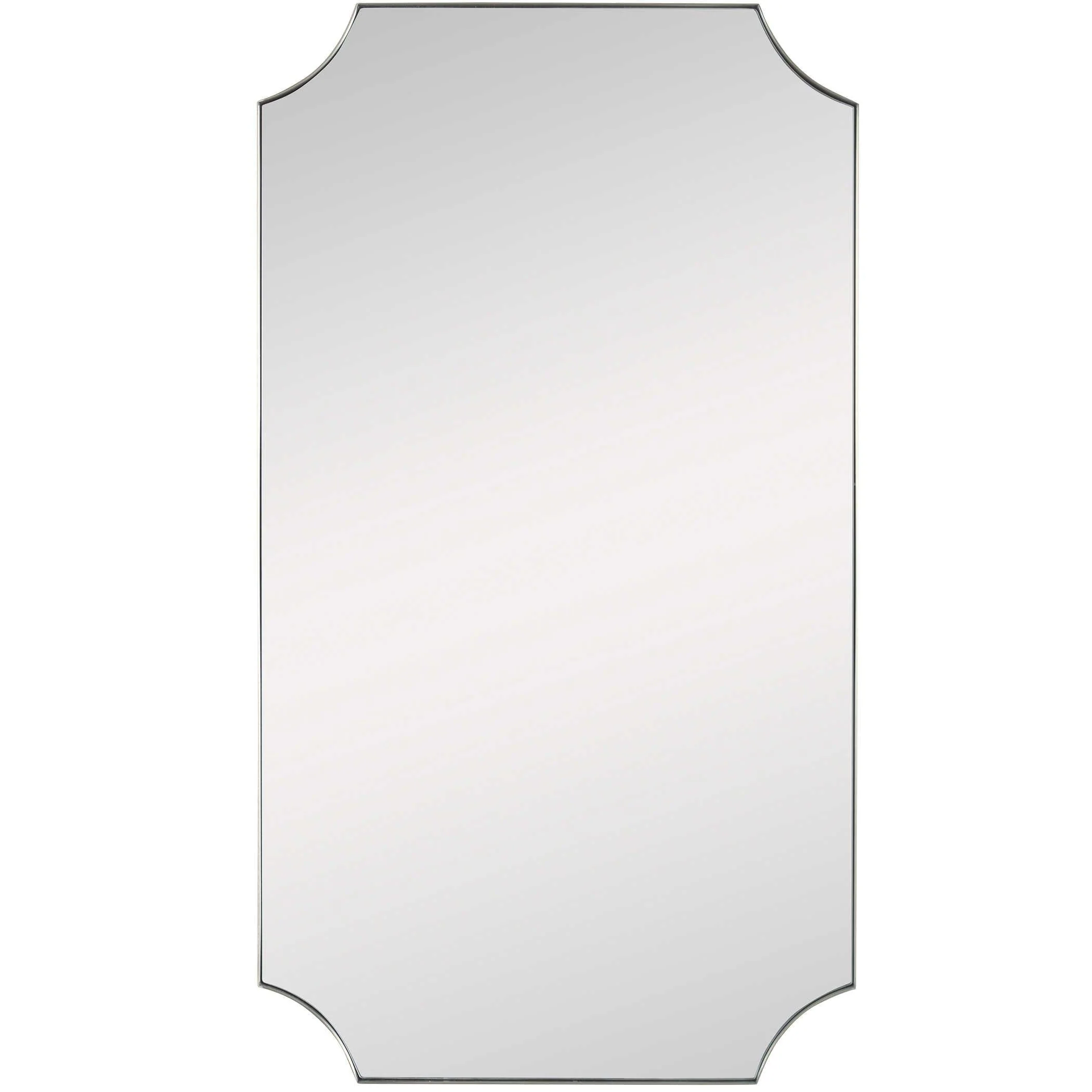 LENNOX BRASS SCALLOPED CORNER MIRROR - Remutear