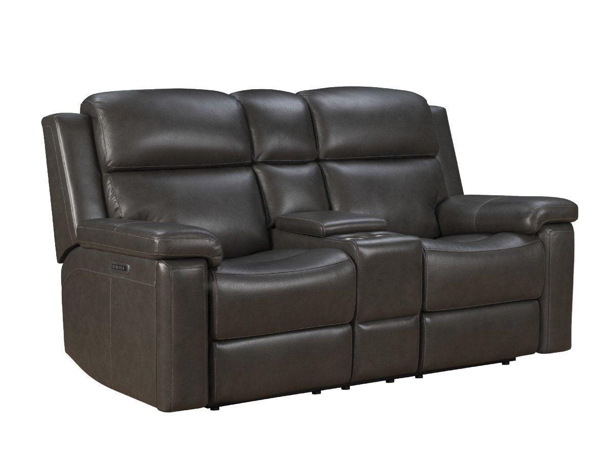 Leon Power Reclining Console Loveseat - Remutear