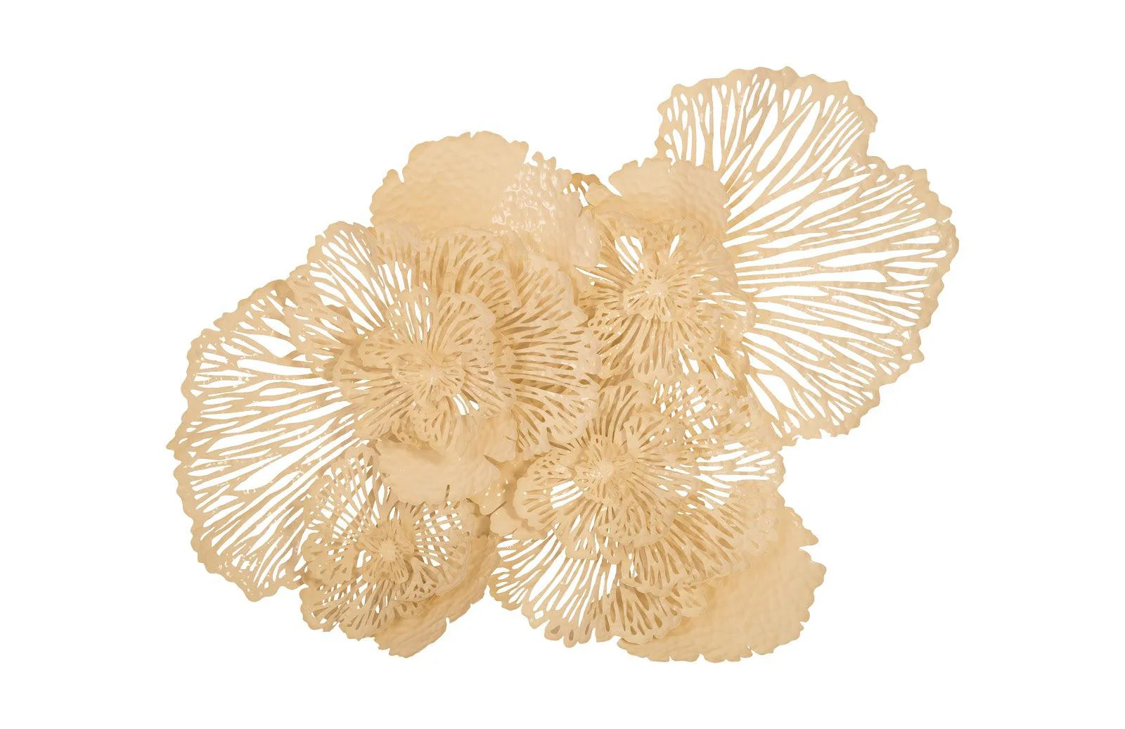 Flower Wall Art, Large, Ivory, Metal - Remutear