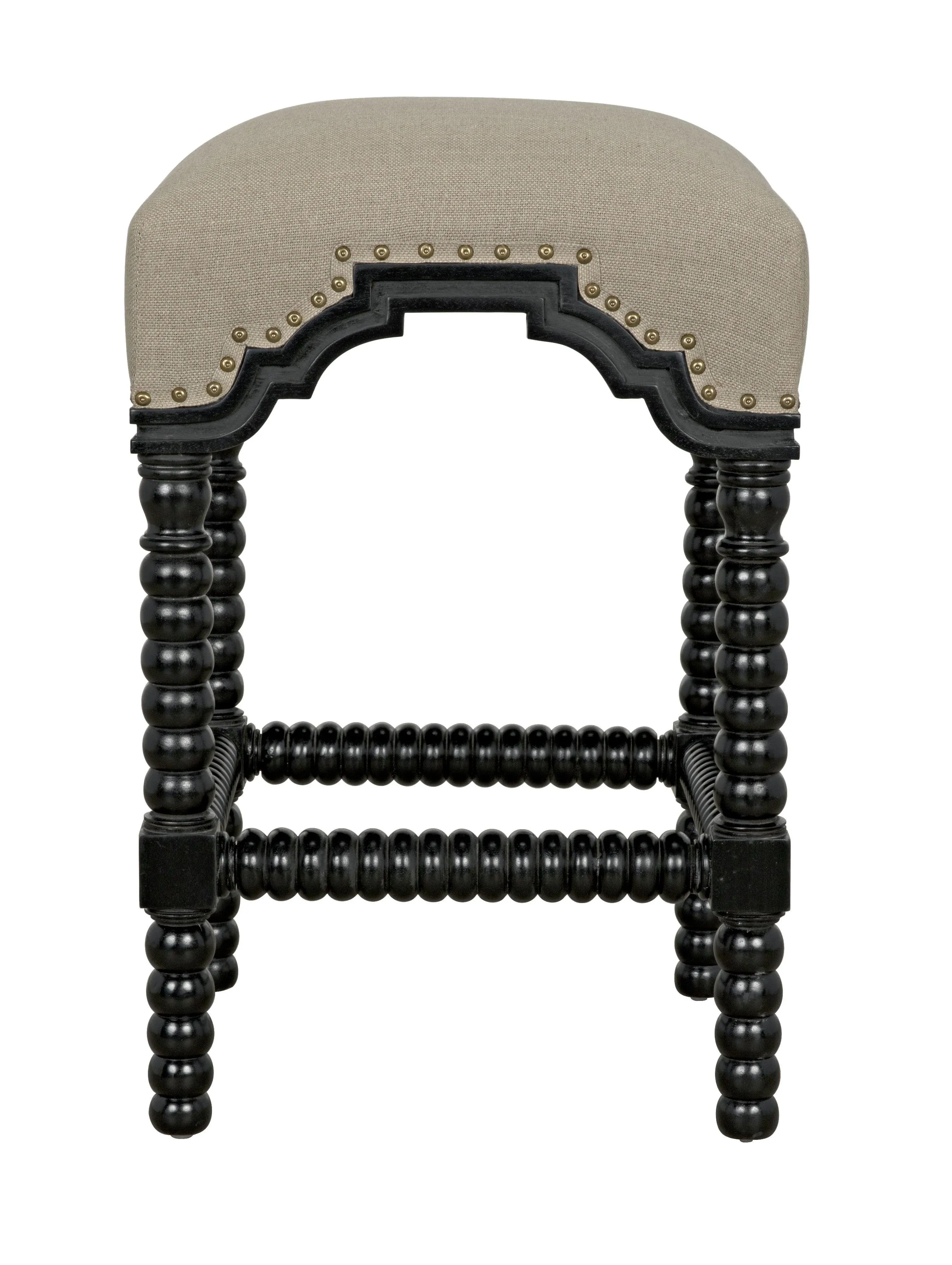 Abacus Counter Stool, Hand Rubbed Black - Remutear