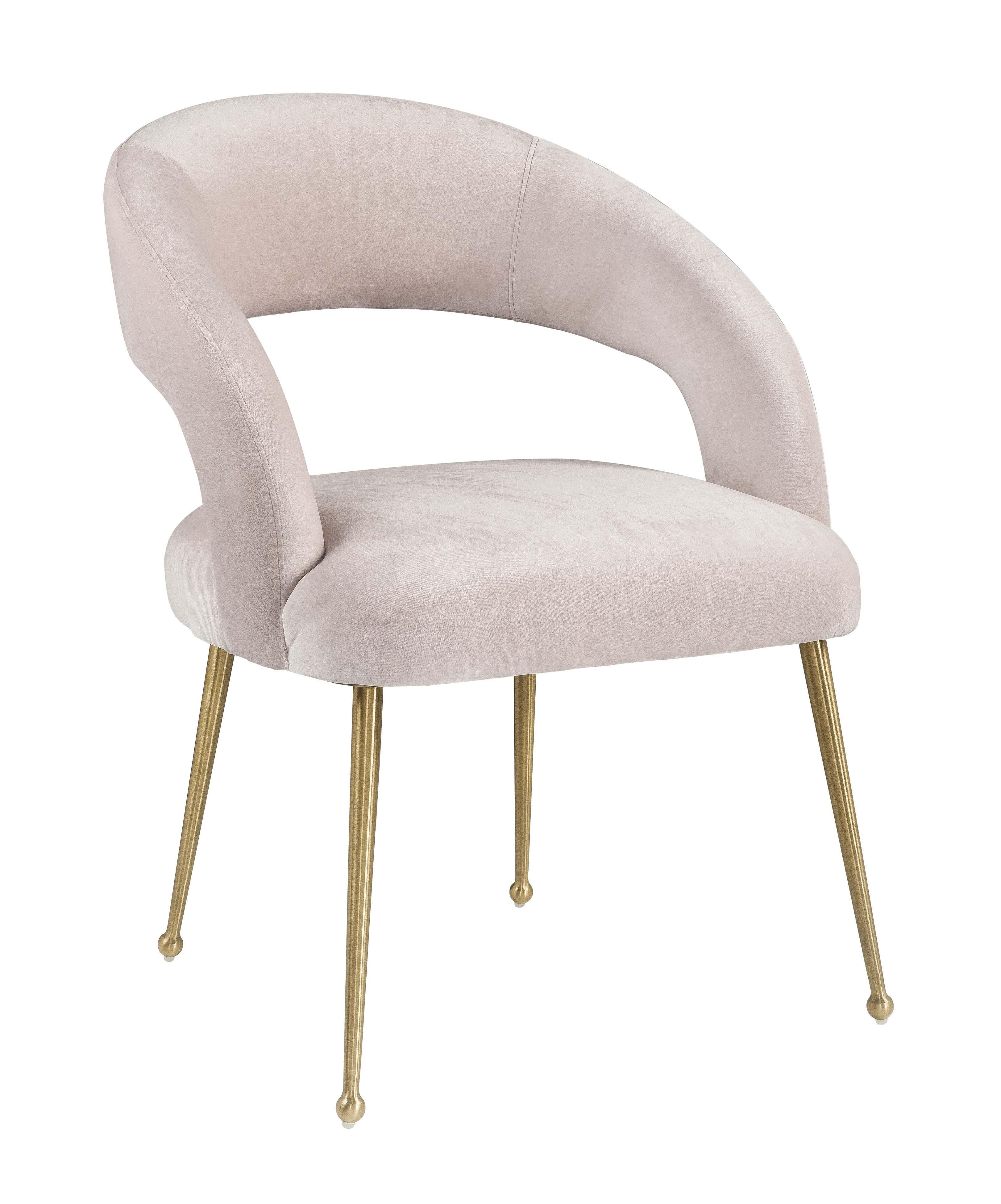 Rocco Blush Velvet Dining Chair - Remutear