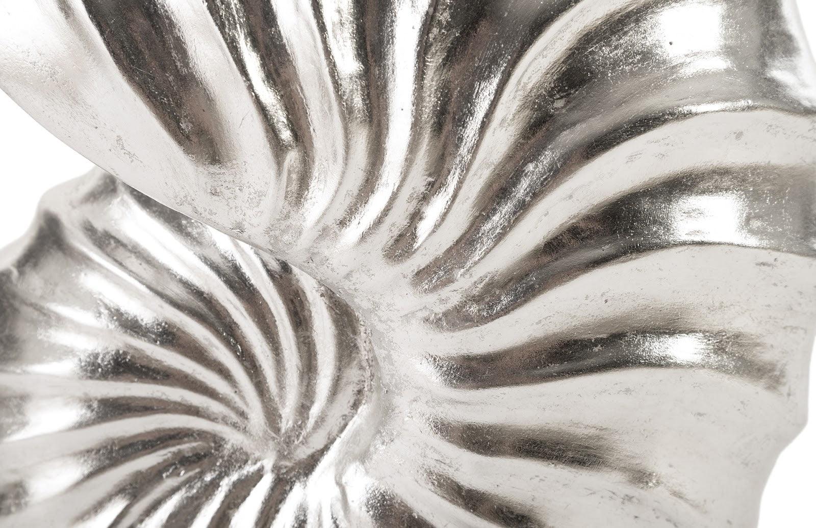 Nautilus Shell on Base, Silver Leaf - Remutear