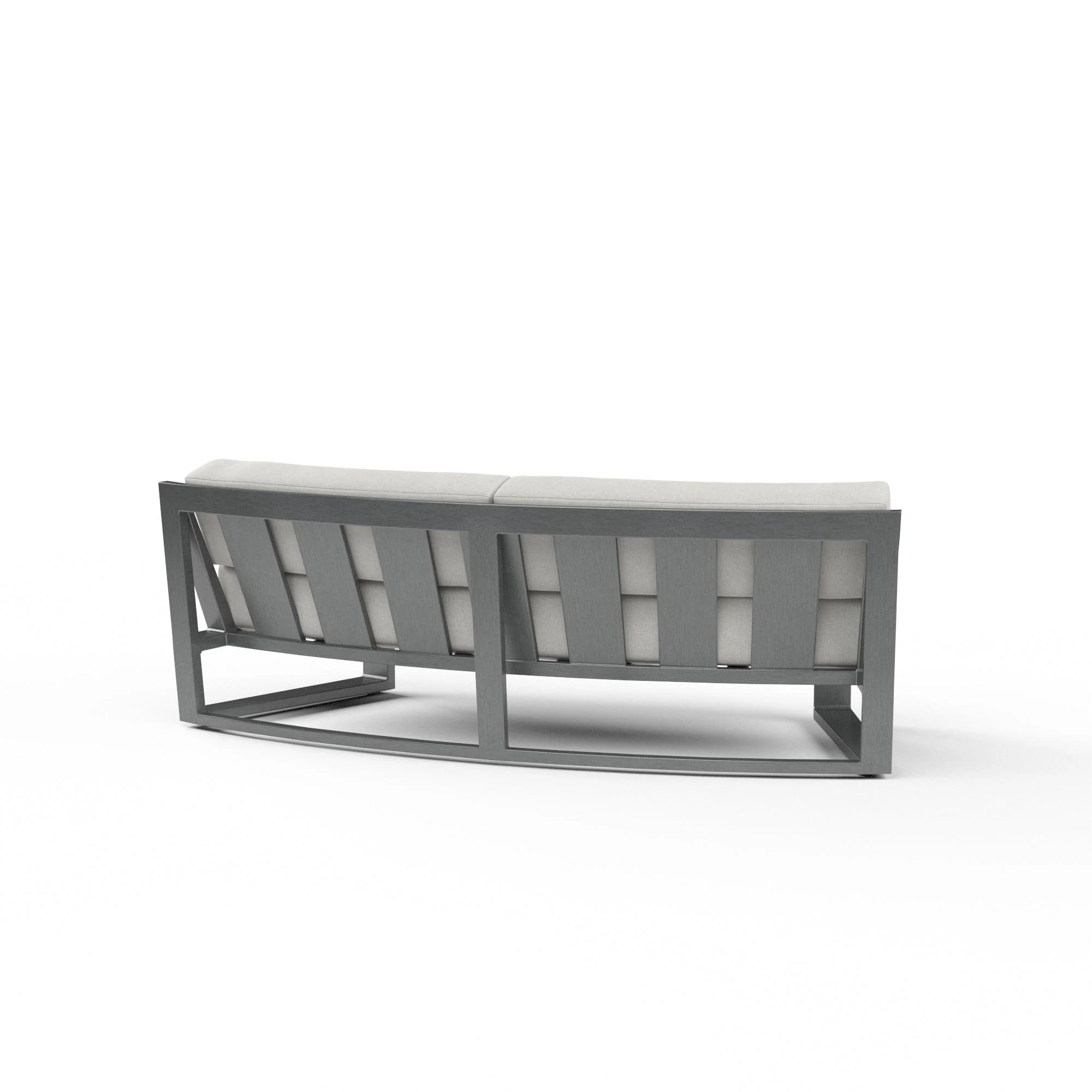 Redondo Curved Sofa in Cast Silver, No Welt - Remutear