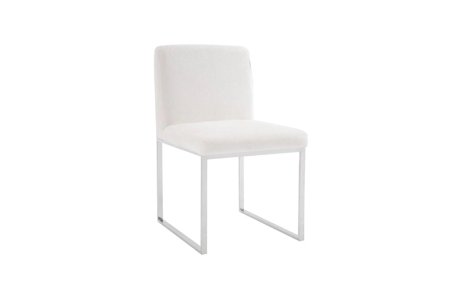 Frozen Dining Chair, Corduroy White - Remutear