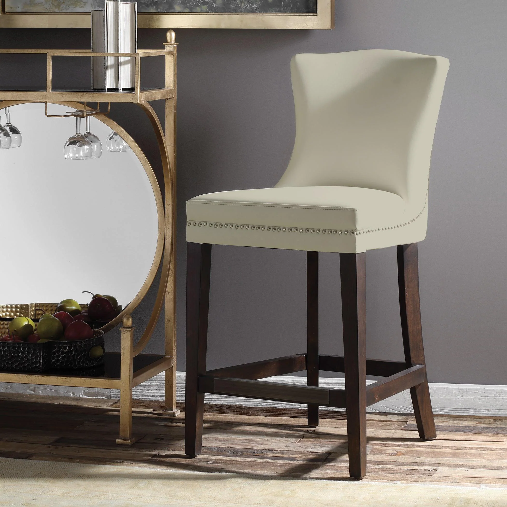 DARIELA WHITE COUNTER STOOL - Remutear