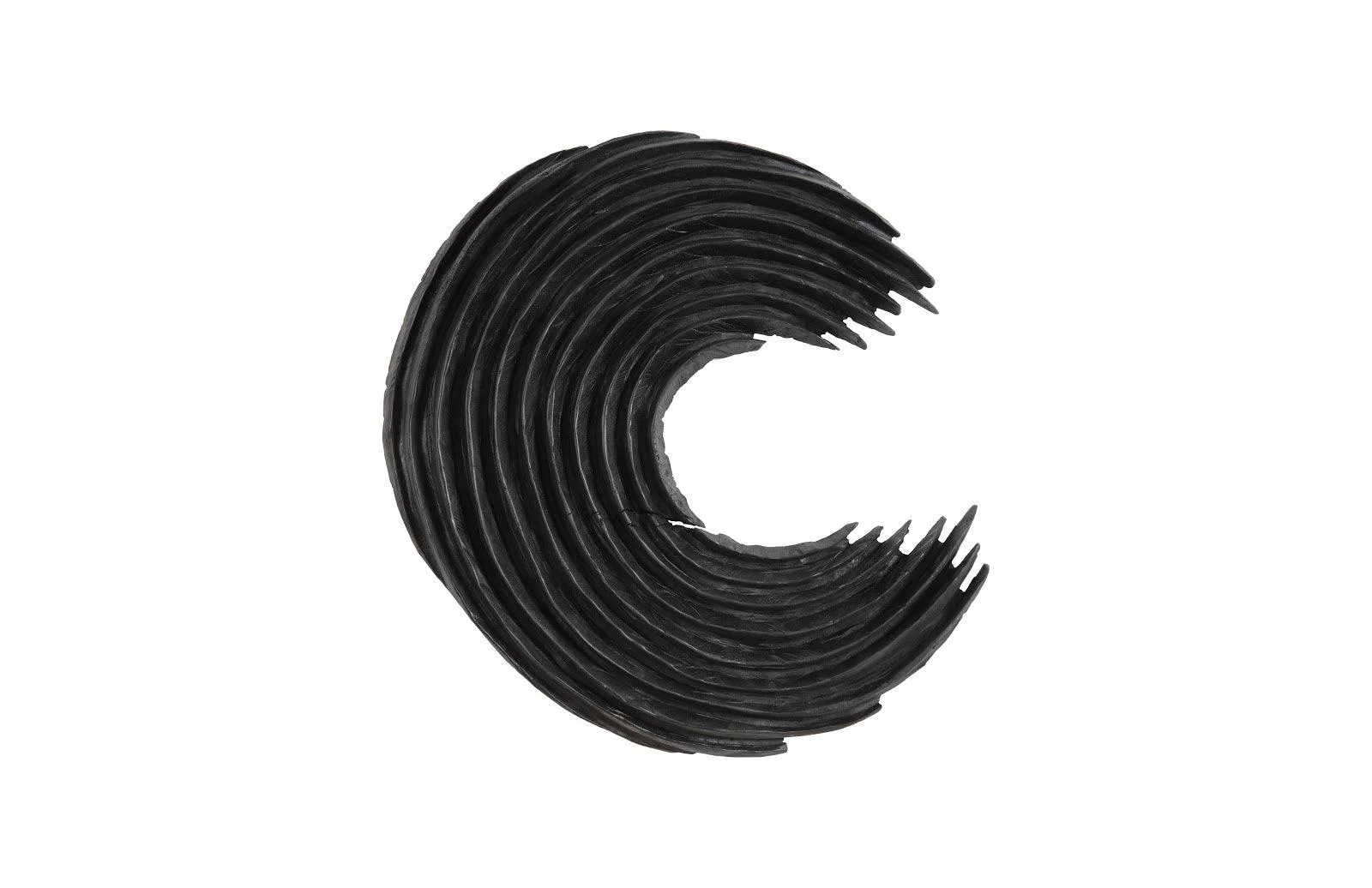 Swoop Wall Art, Black Wood, Small - Remutear