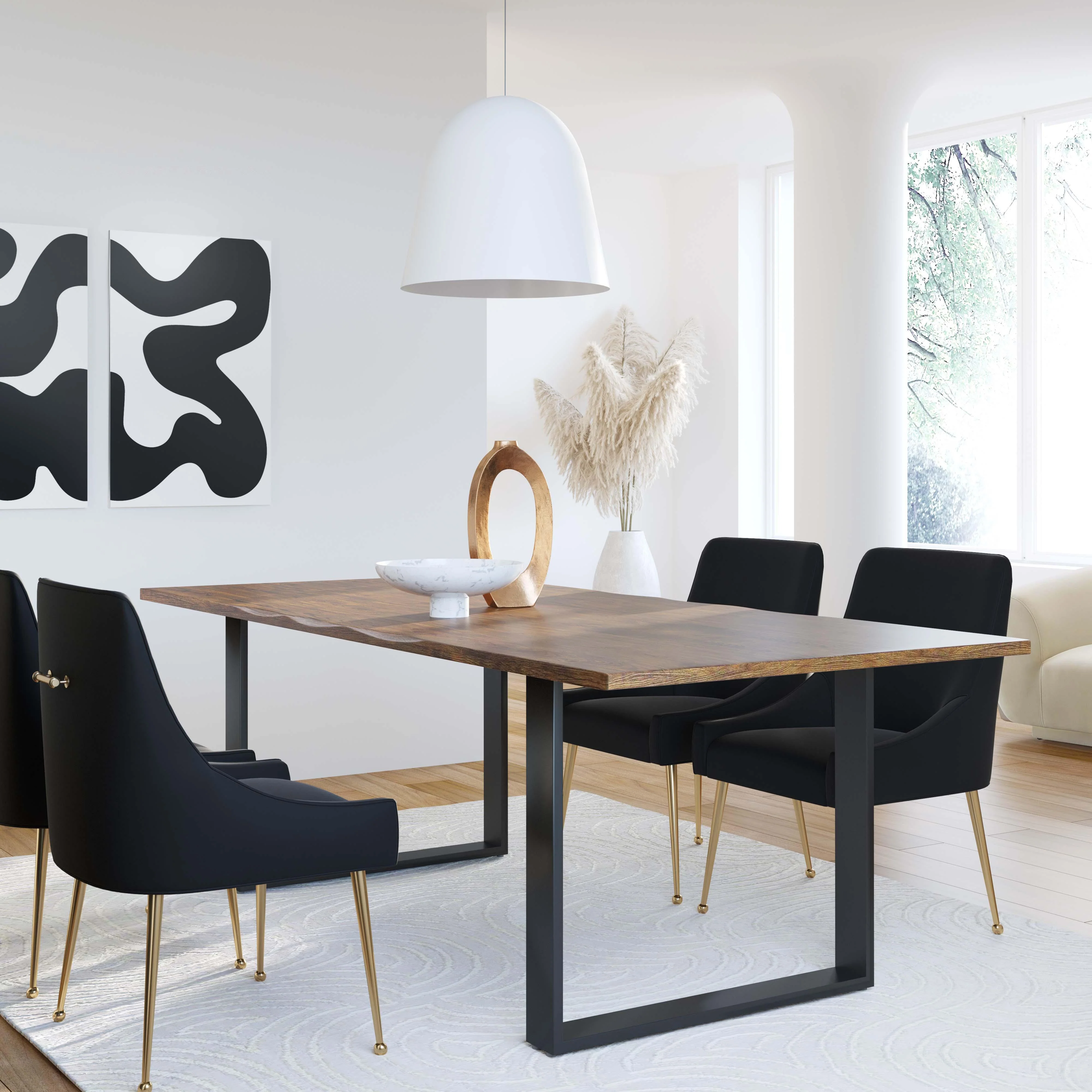 Beatrix Black Velvet Side Chair - Remutear