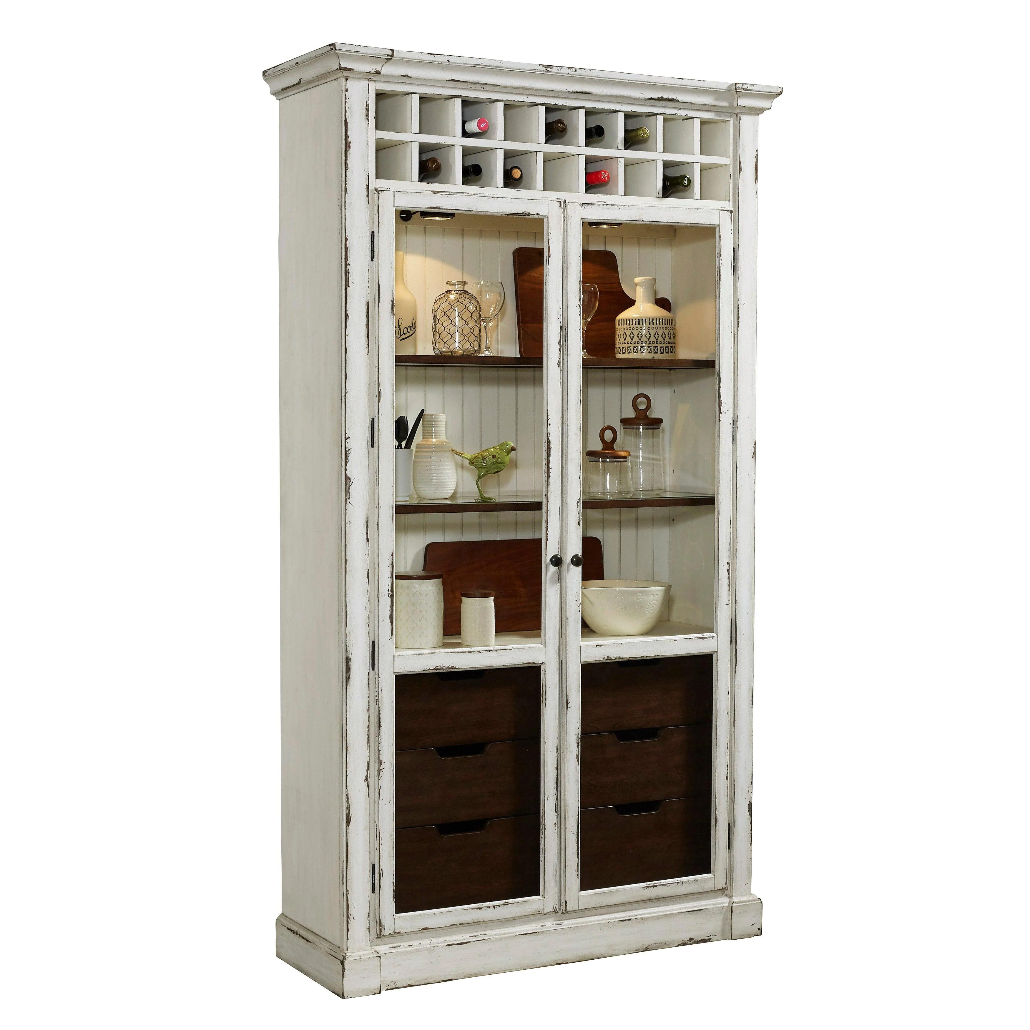 Display Curio Cabinet with Wine Storage - Remutear