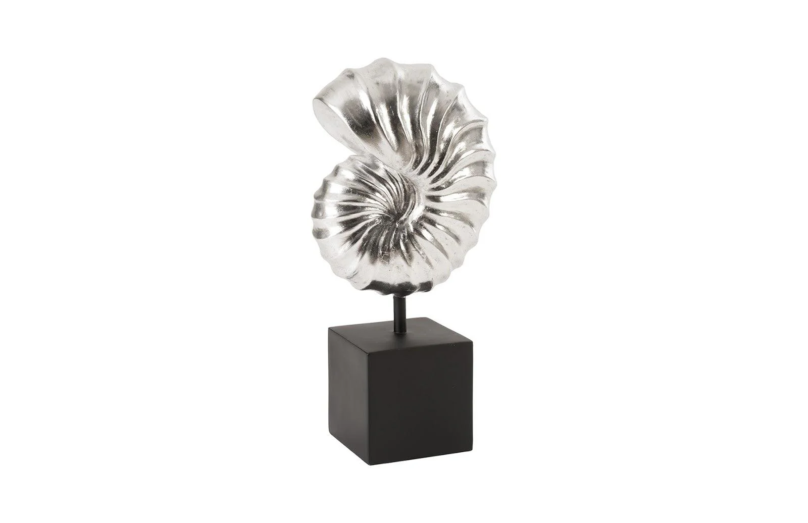 Nautilus Shell on Base, Silver Leaf - Remutear