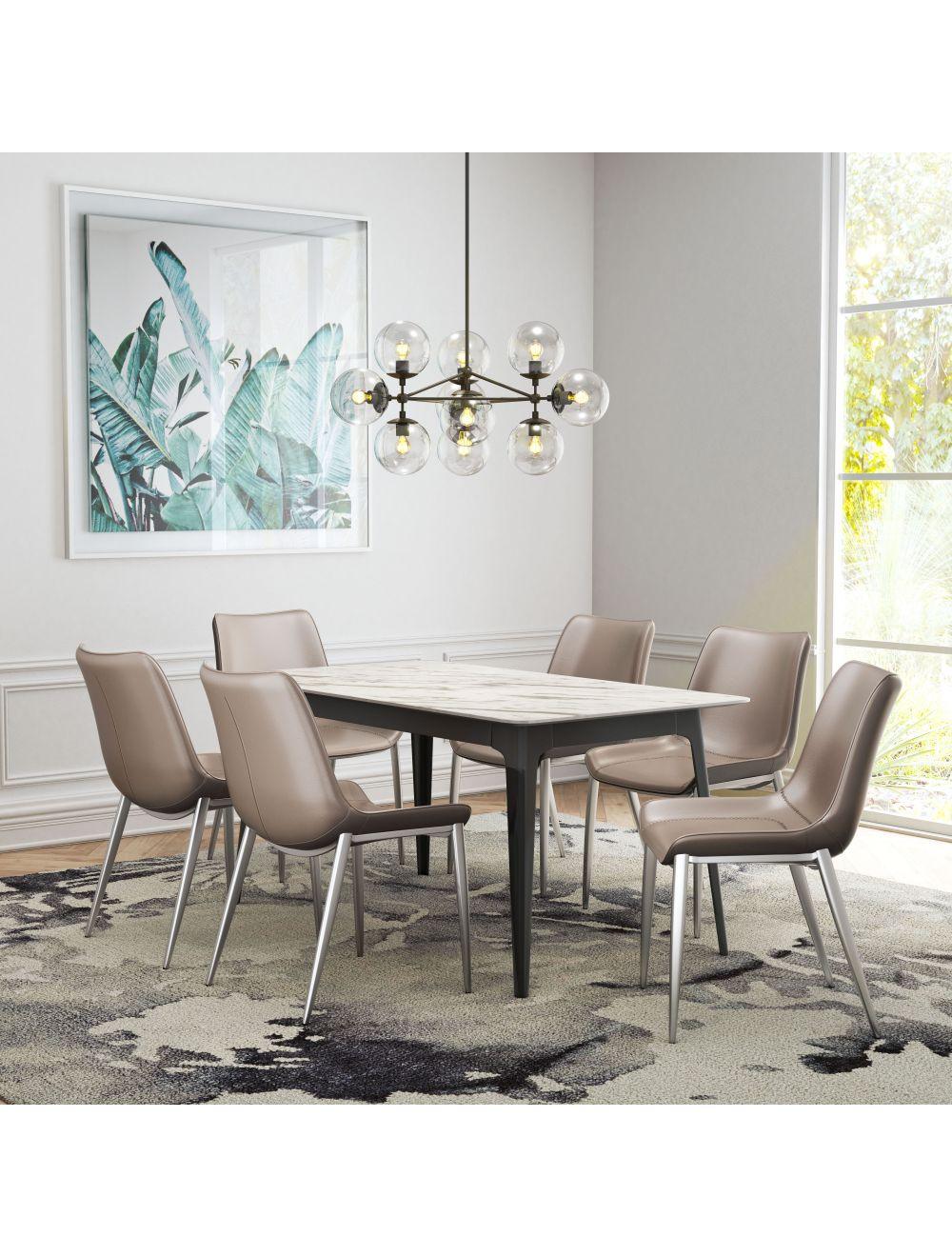 Magnus Dining Chair (Set of 2) Gray & Silver - Remutear