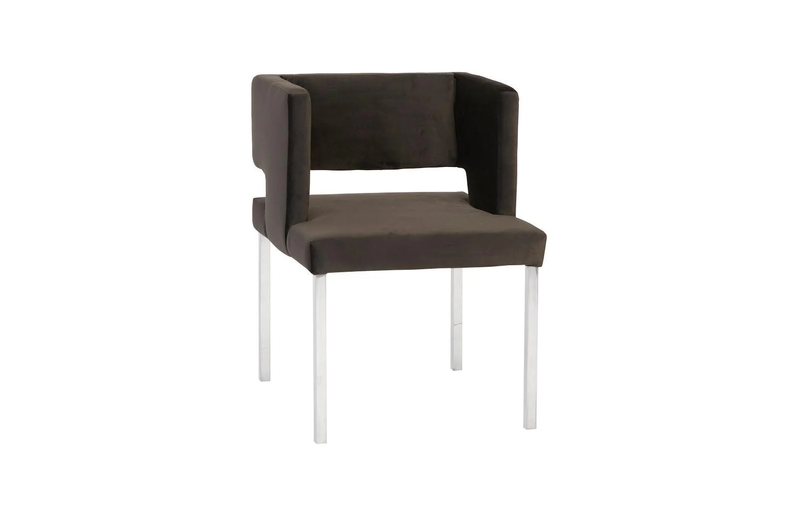 Raffia Dining Chair, Black, Stainless Steel Legs - Remutear