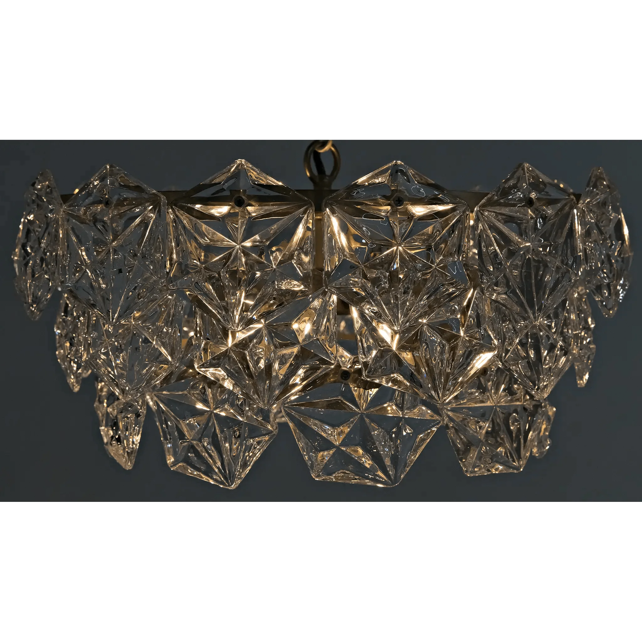 Neive Chandelier, Small, Metal with Brass Finish - Remutear