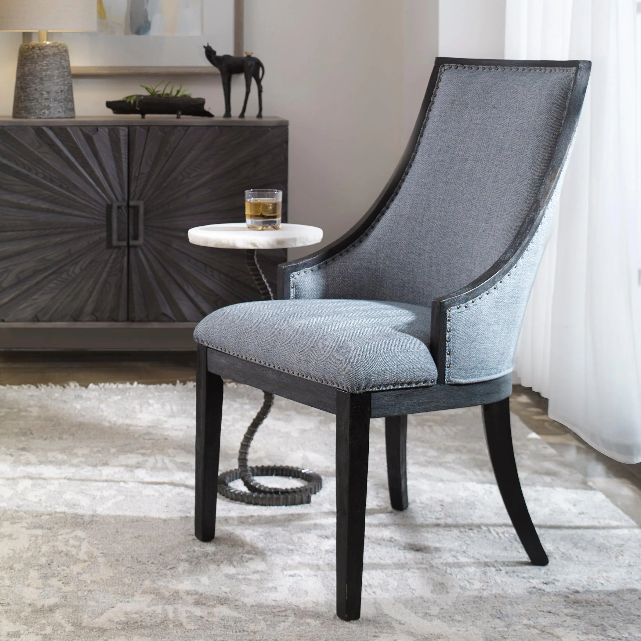 Janis Ebony Accent Chair - Remutear