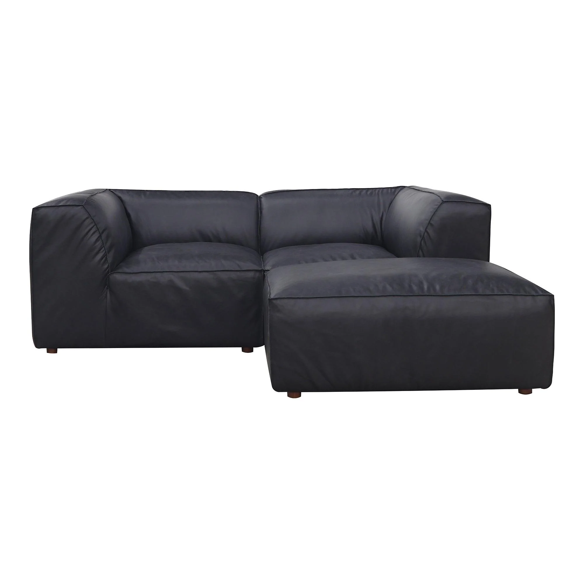 Form Nook Modular Sectional Vantage Black Leather - Remutear