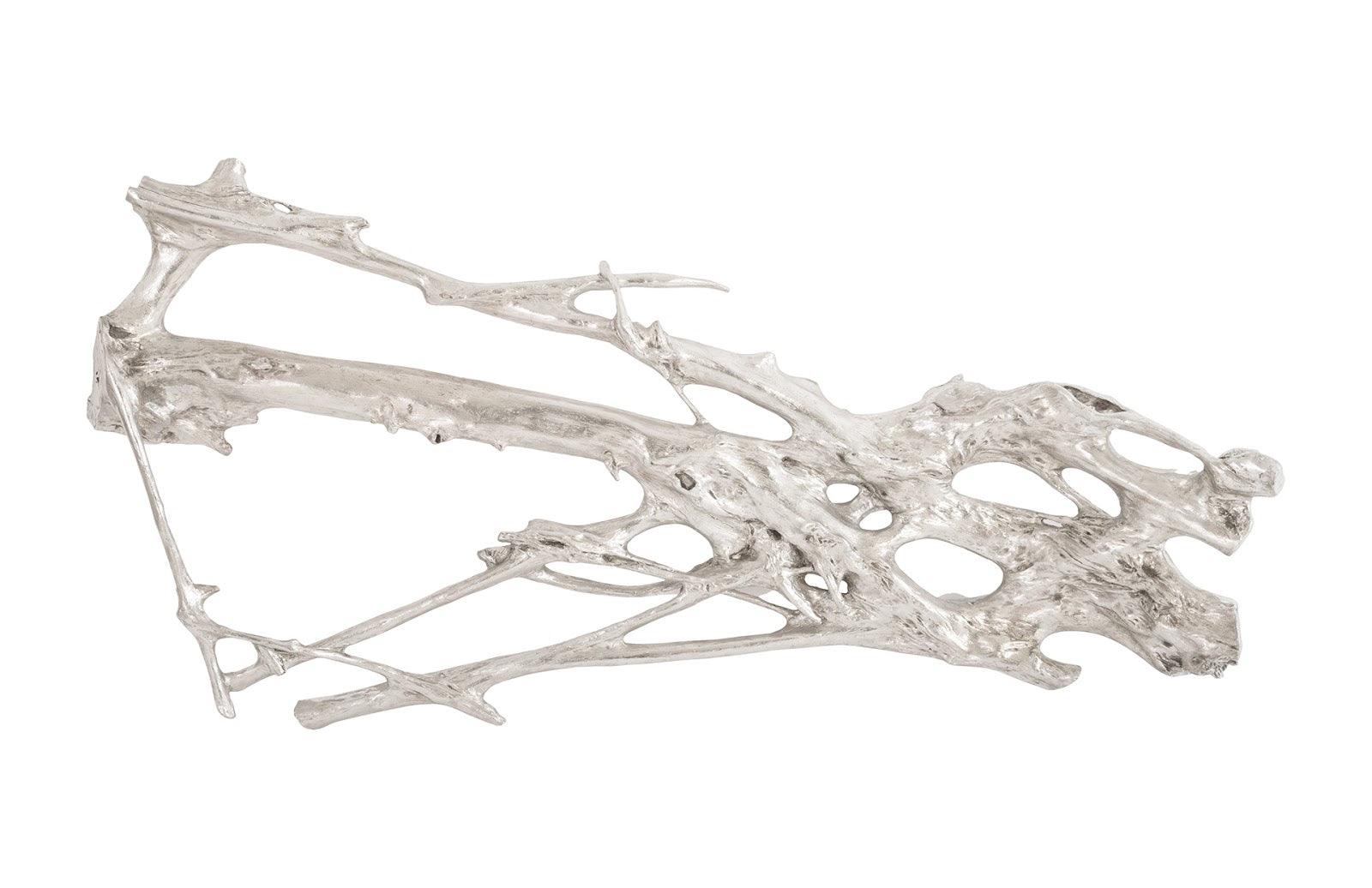 Root Wall Art, Large, Silver Leaf - Remutear