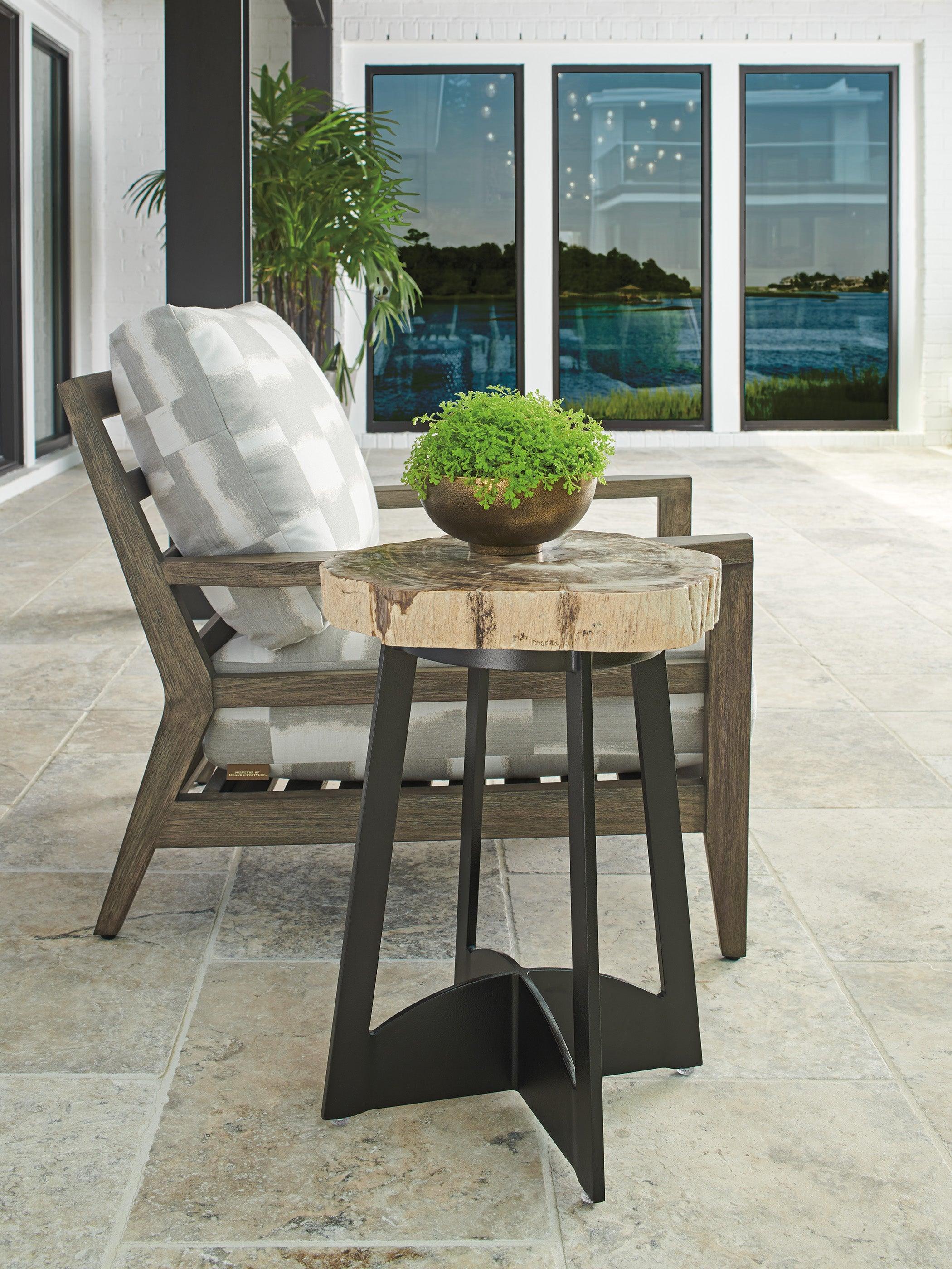 Alfresco Living Petrified Wood Table - Remutear