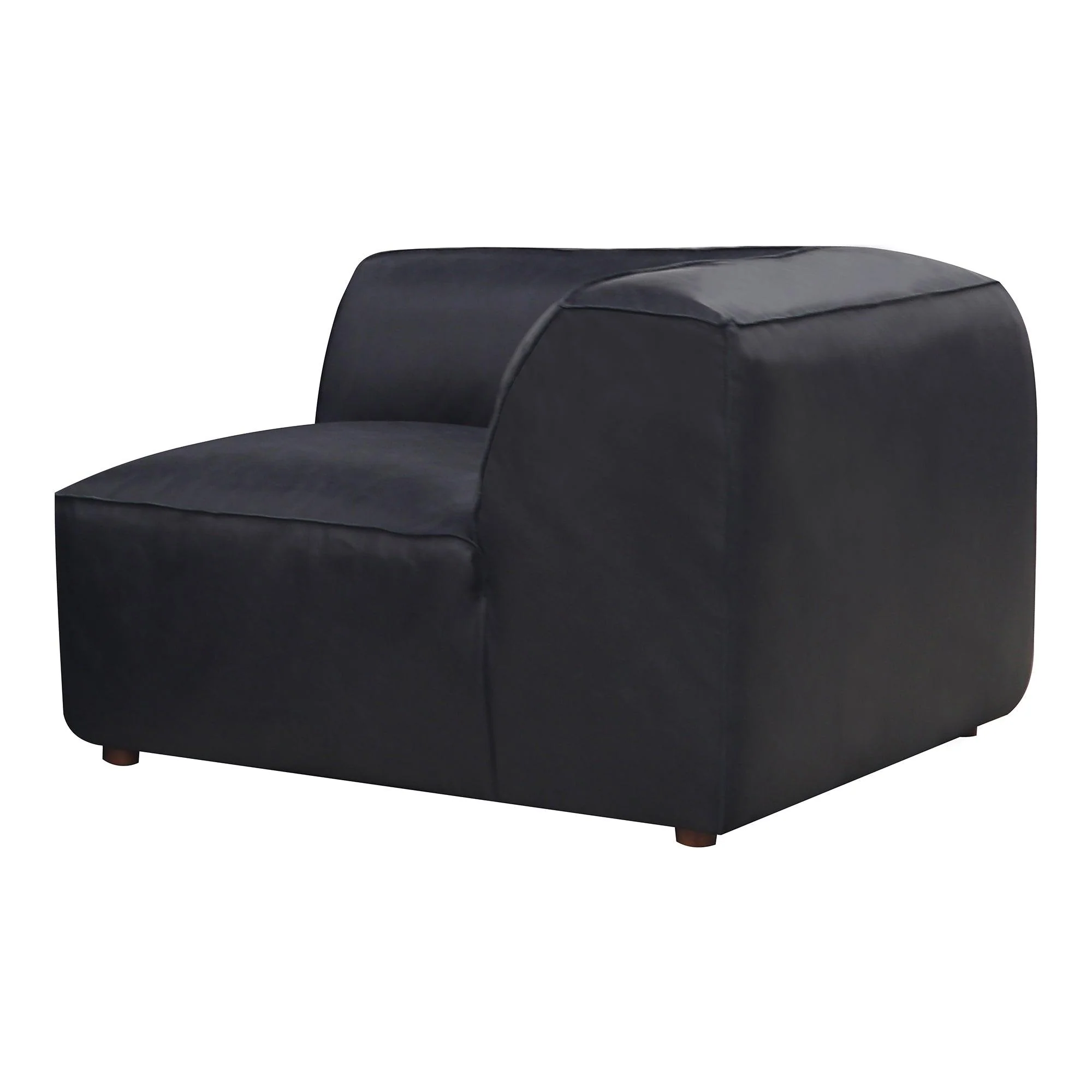 Form Corner Chair Vantage Black Leather - Remutear