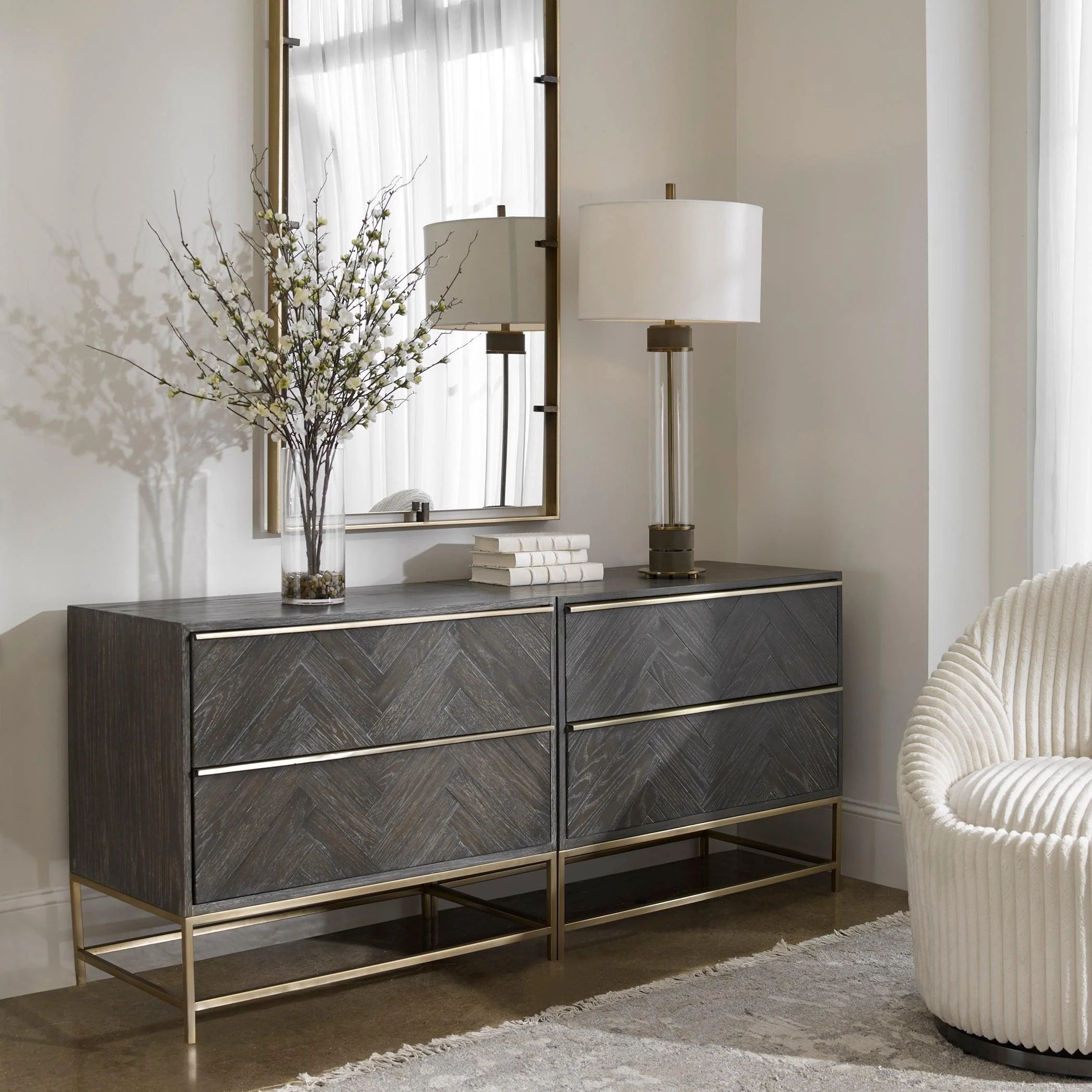 ARMISTEAD DARK WALNUT DRAWER CHEST - Remutear