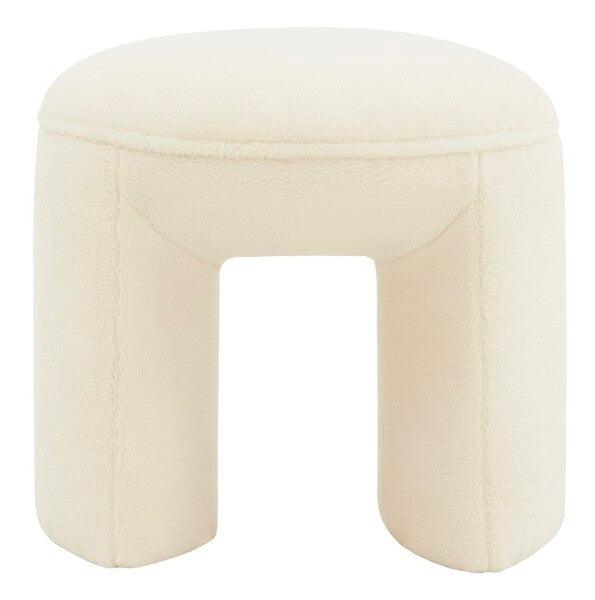VIVIE FAUX SHEARLING OTTOMAN - Remutear