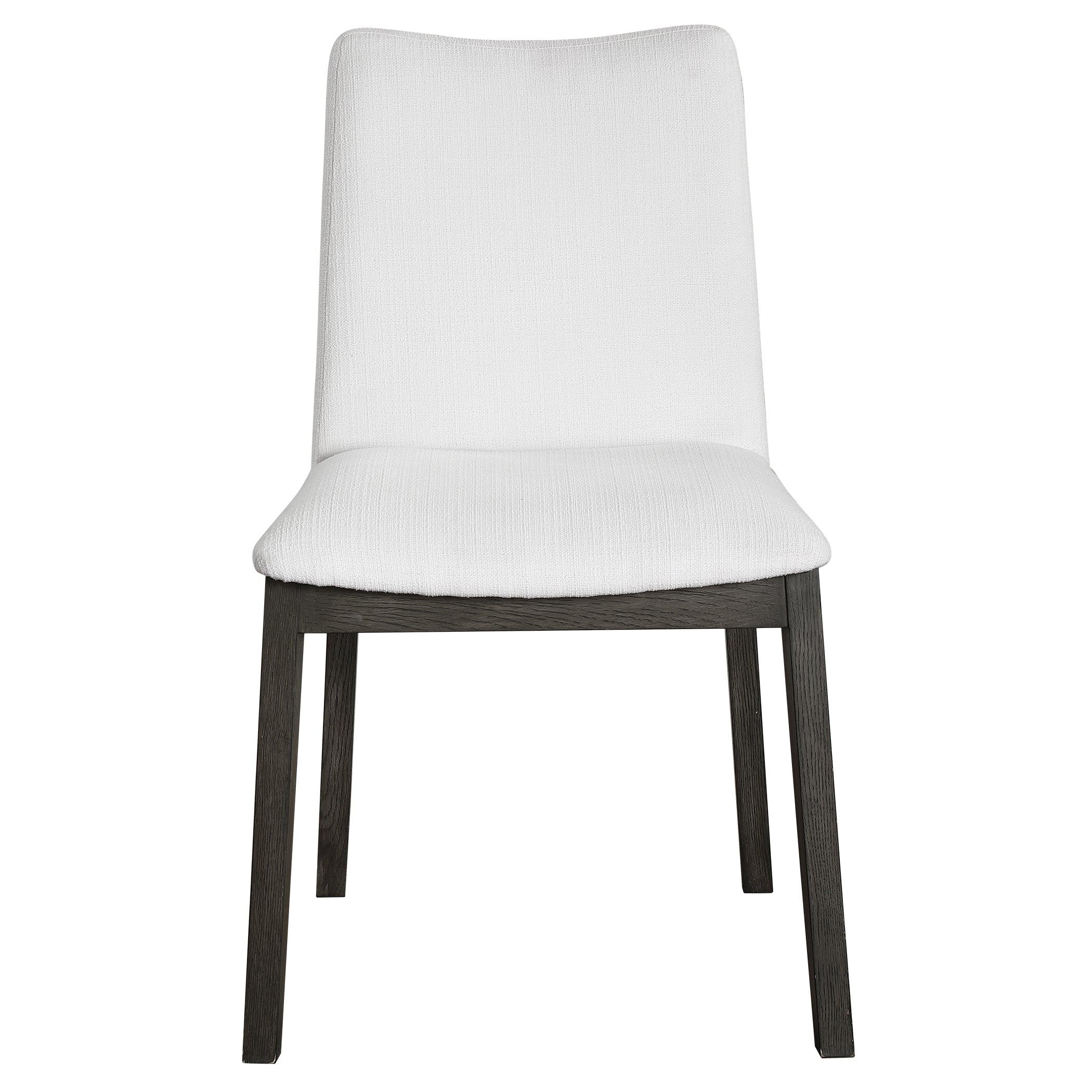 Delano White Armless Chair S/2 - Remutear