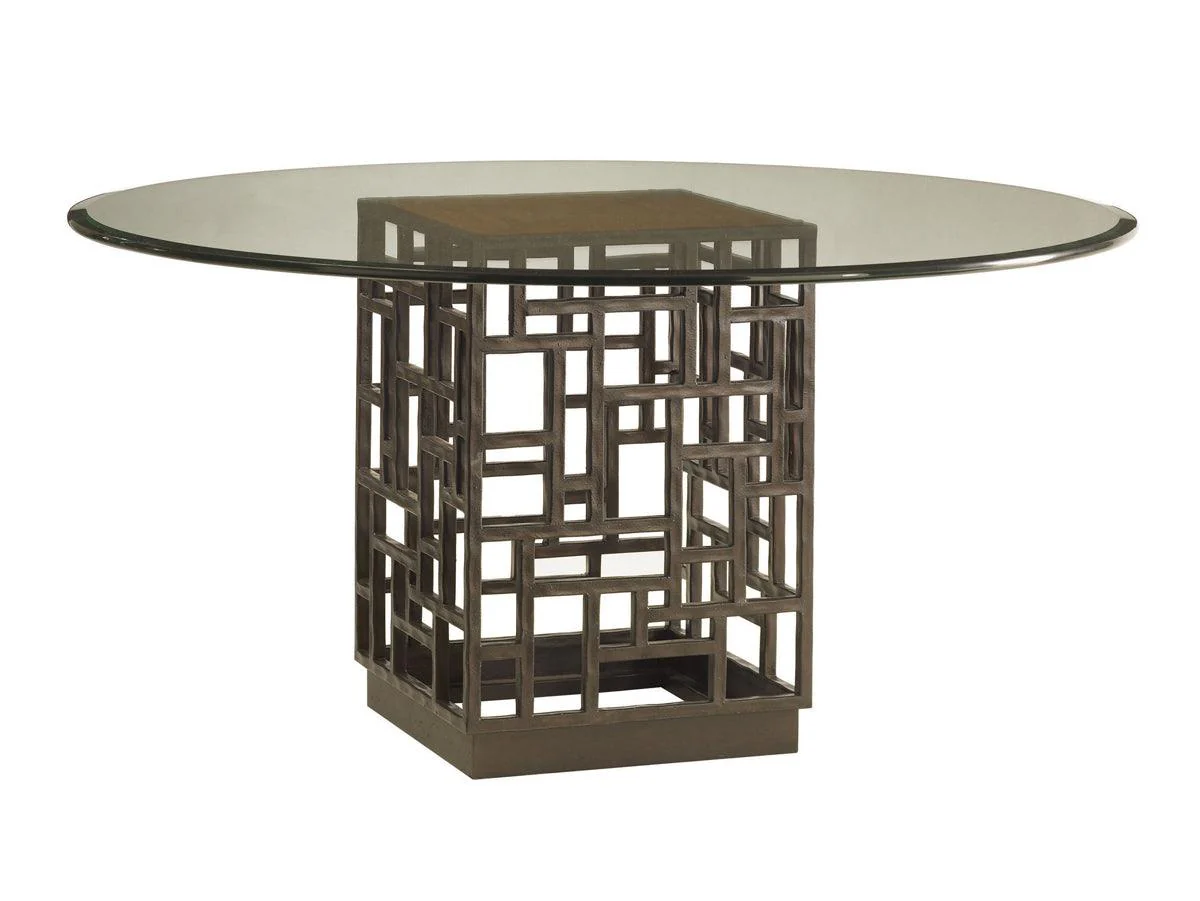 Ocean Club South Sea Dining Table With 54 Inch Glass Top - Remutear