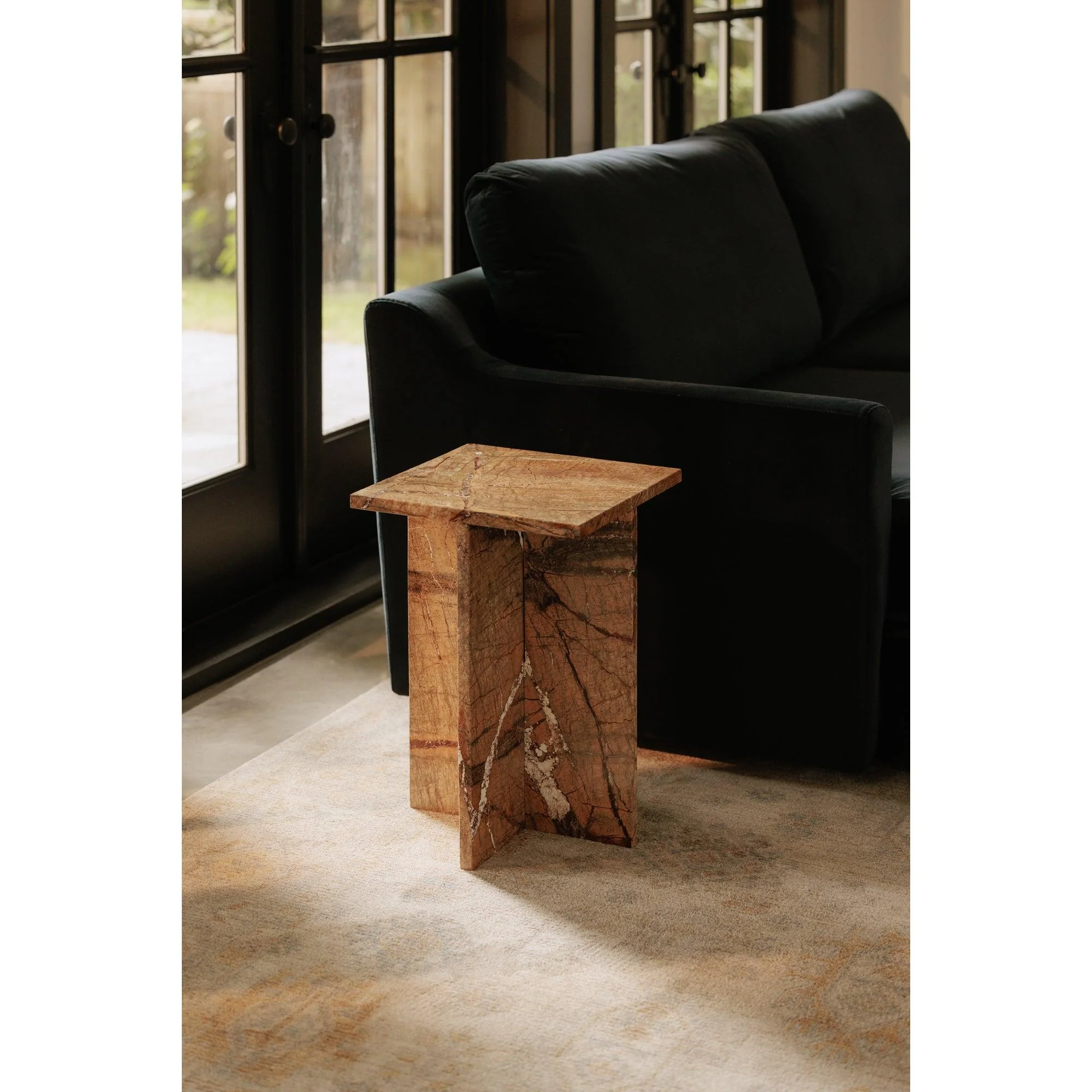 Blair Accent Table Golden Forest Marble - Remutear