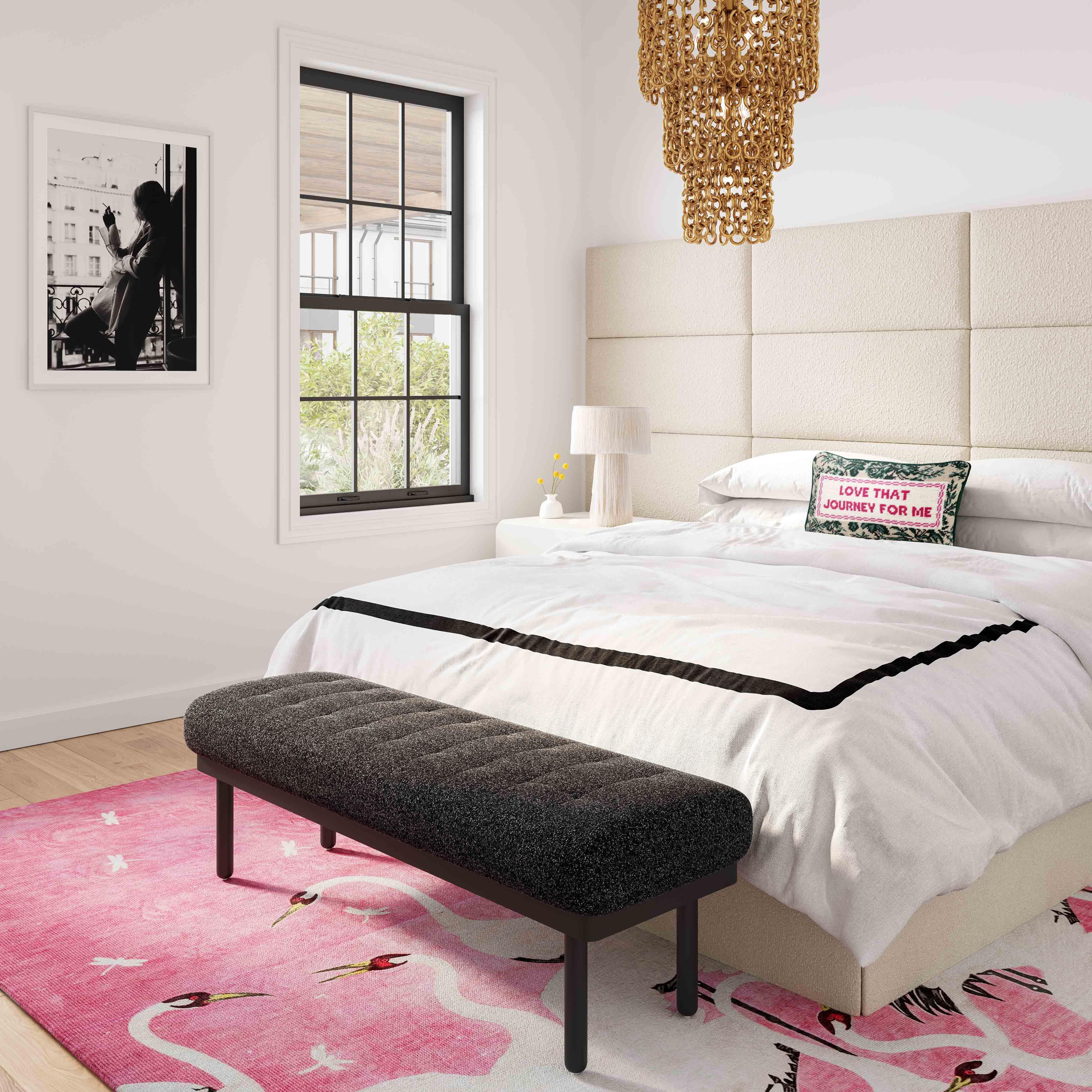 Olivia Black Boucle Bench - Remutear