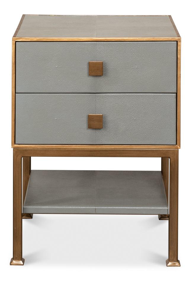Gillian Two Drawer Nightstand - Storm Gry - Remutear