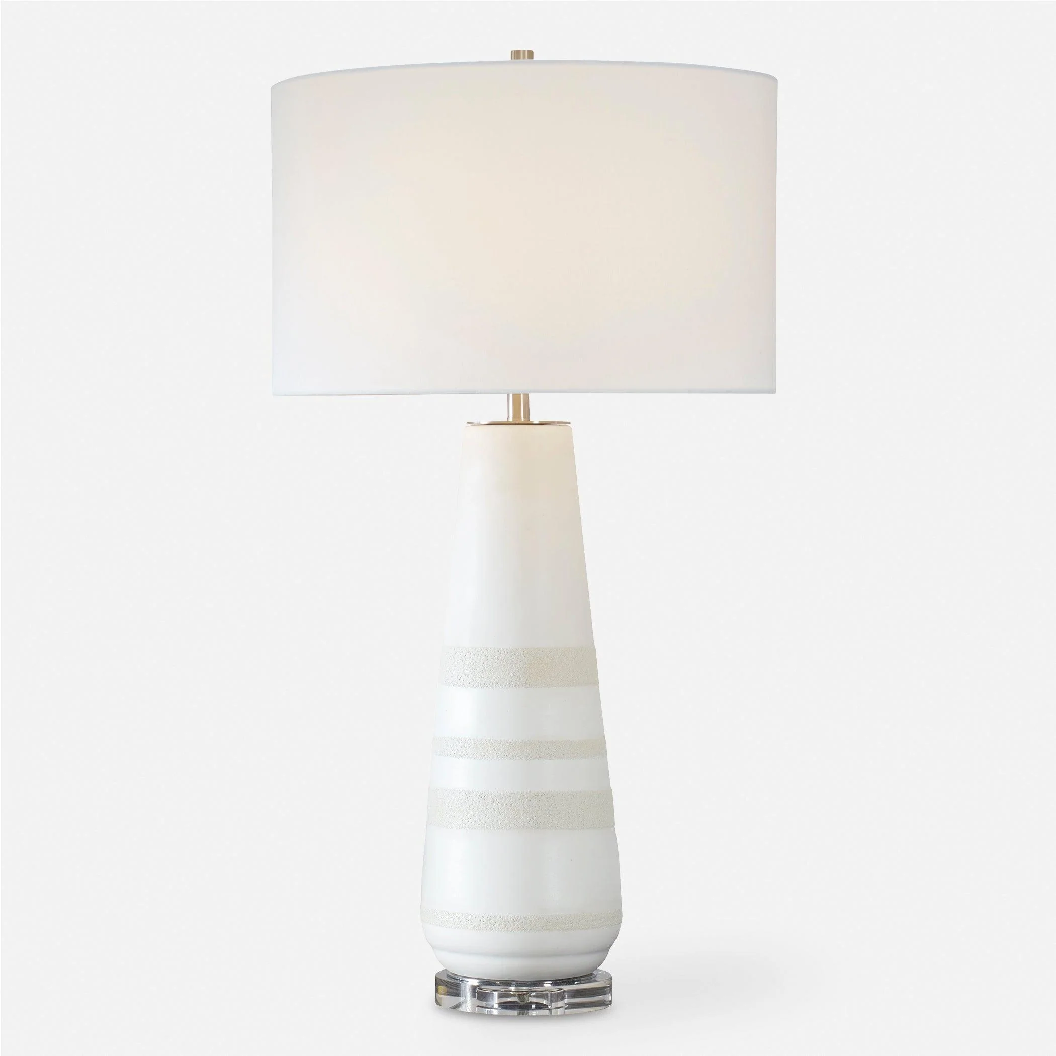 Santino Crackled Ivory Table Lamp - Remutear