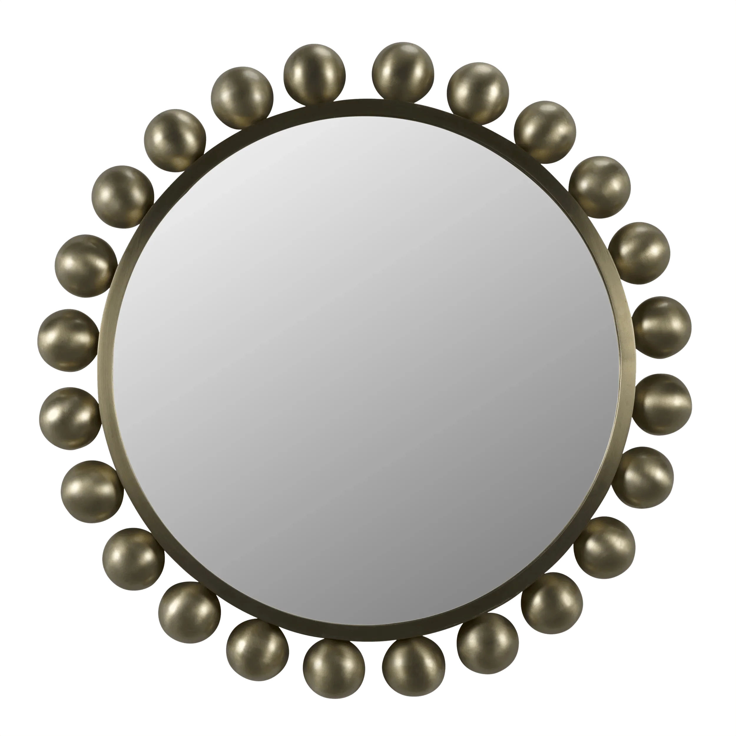 Cooper Mirror, Metal with Brass Finish - Remutear
