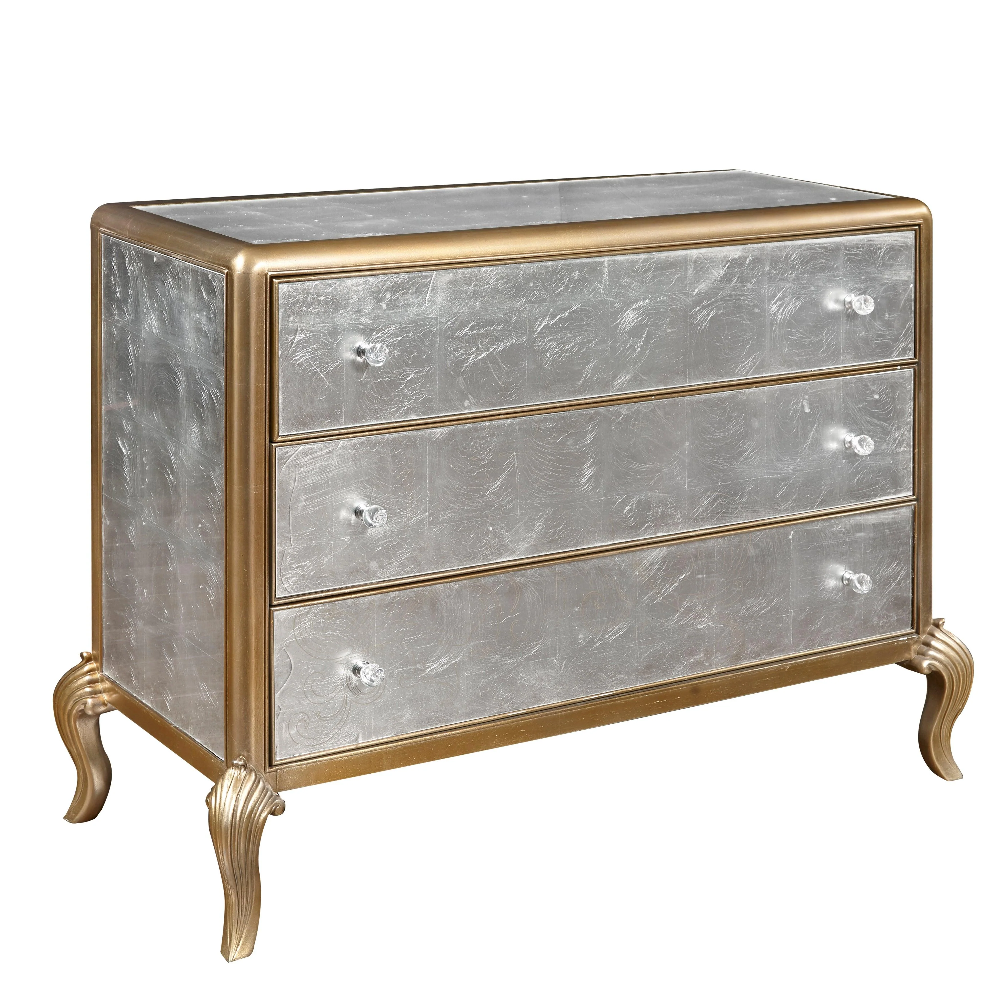 Three Drawer Eglomise Accent Chest - Remutear