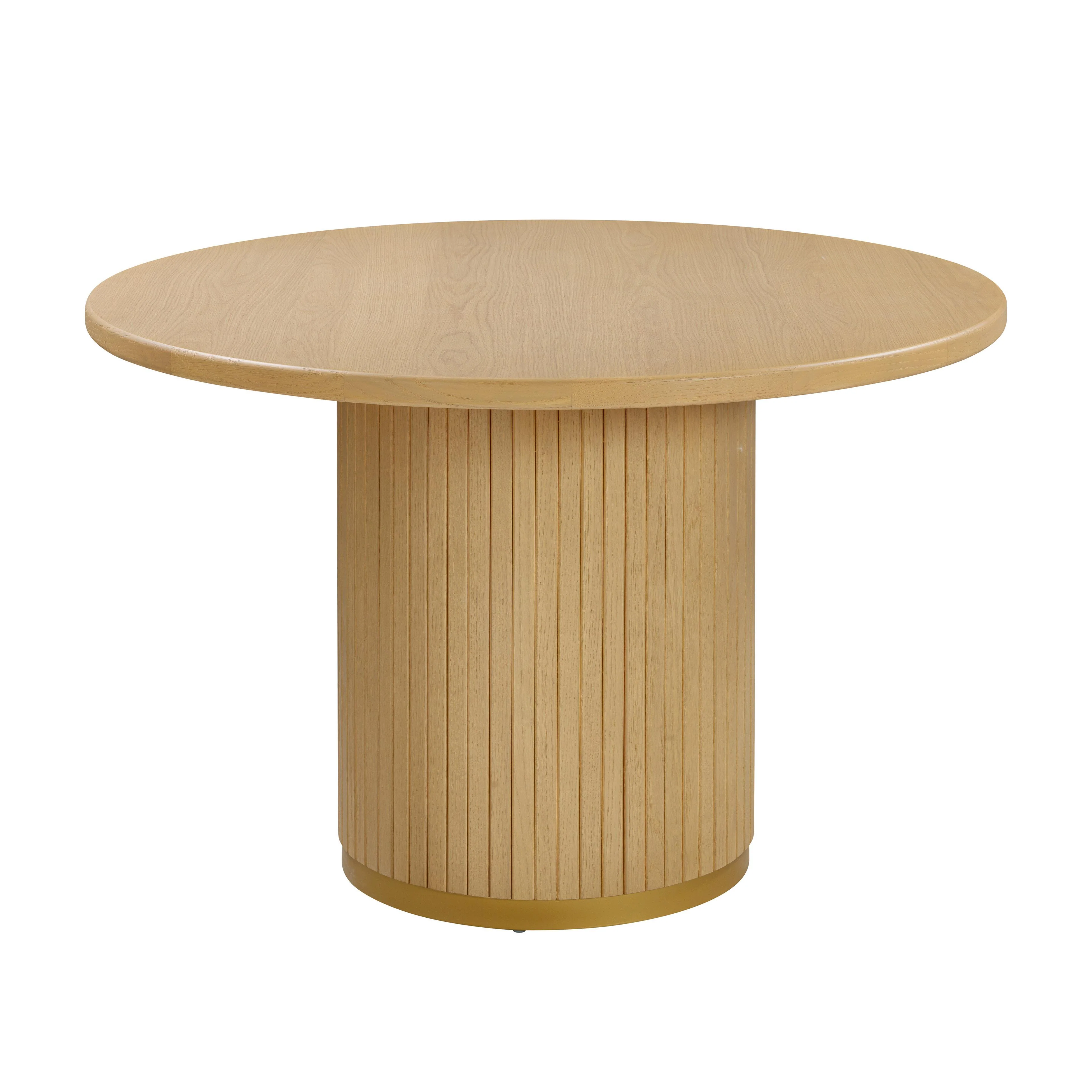 Chelsea Natural Oak Wood Round Dining Table - Remutear