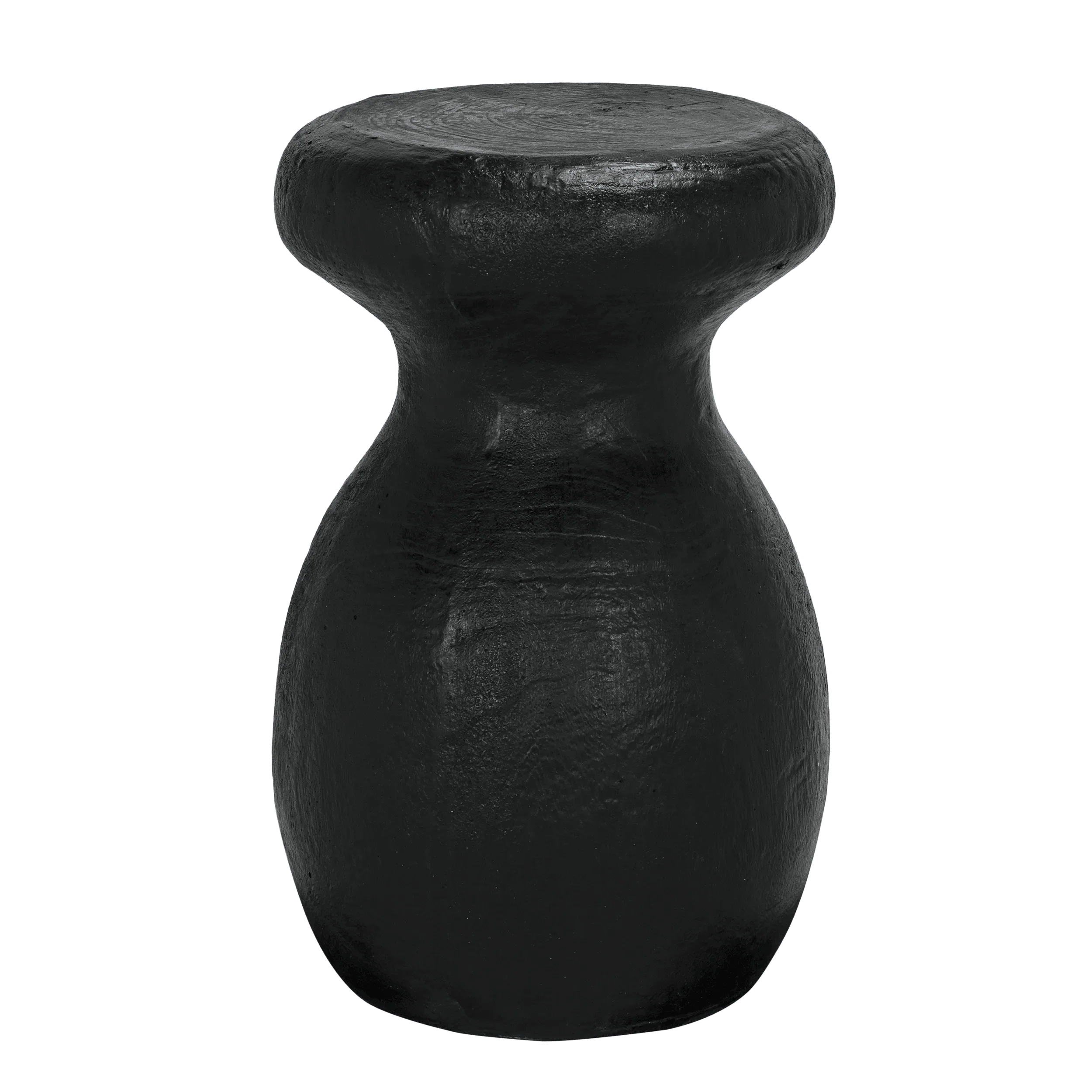 Samson Stool/Side Table, Black Burnt Resin - Remutear